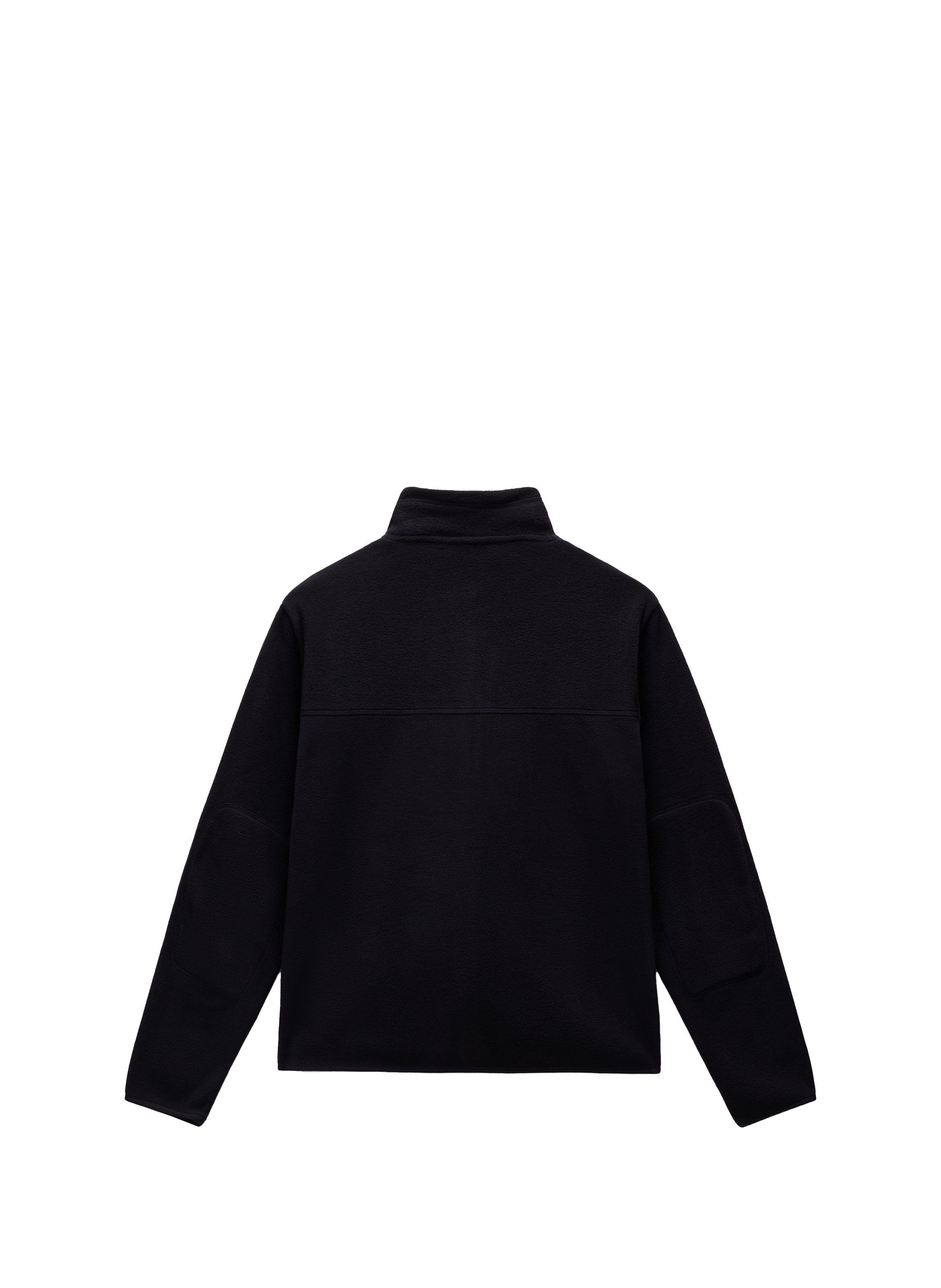 Straight fleece sweater with high collar in blended cotton NAPAPIJRI Black