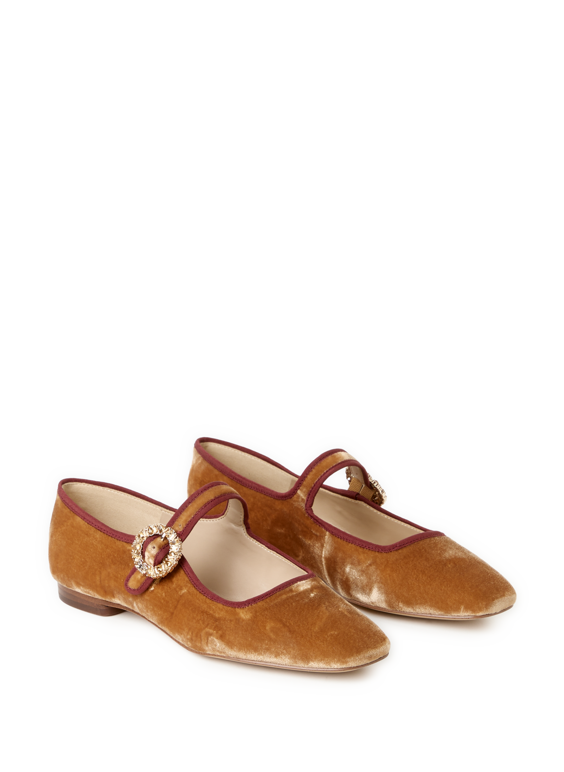 Ballerines velours à boucle SAM EDELMAN Marron