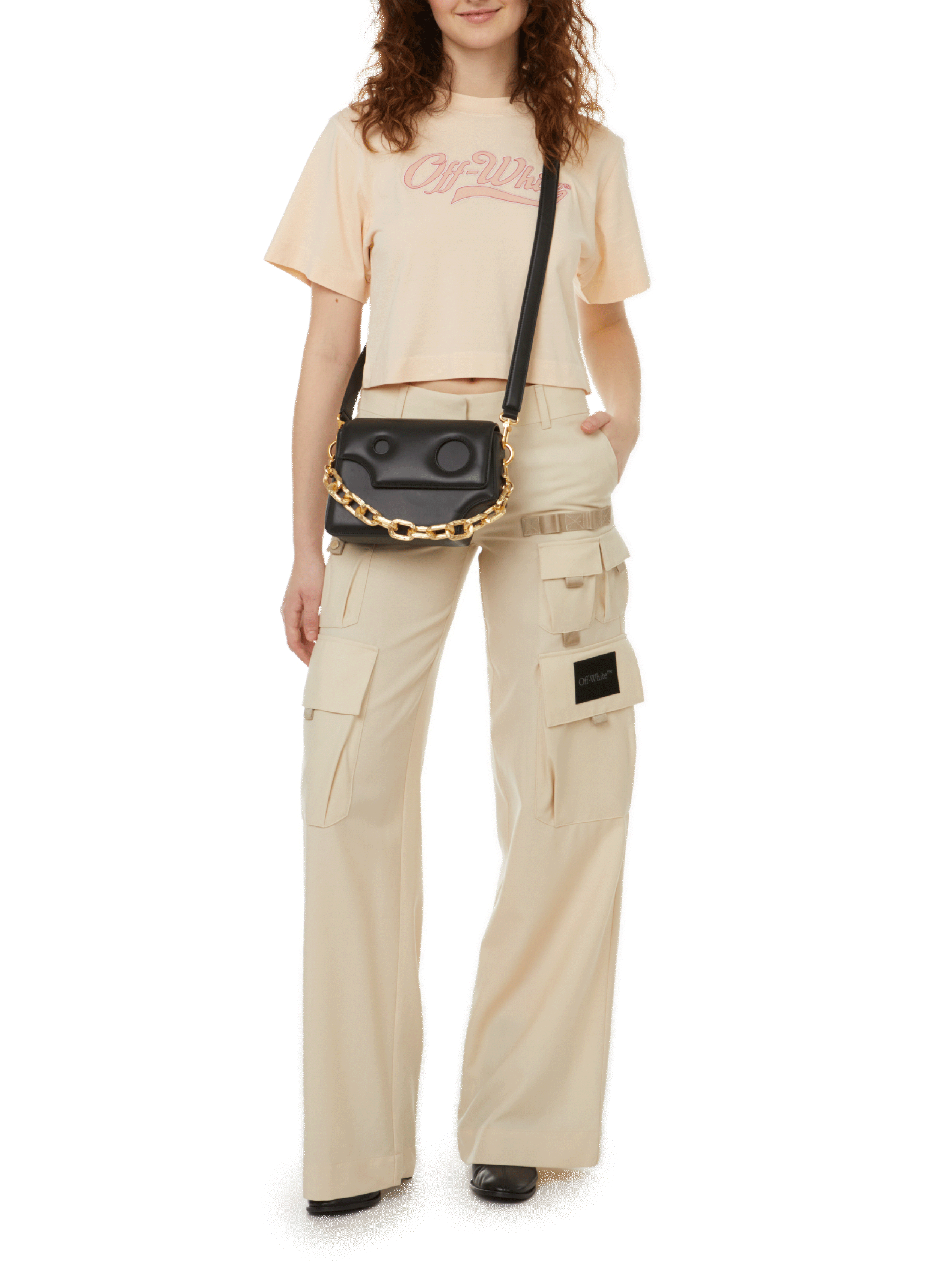 Cotton logo T-shirt OFF-WHITE Beige