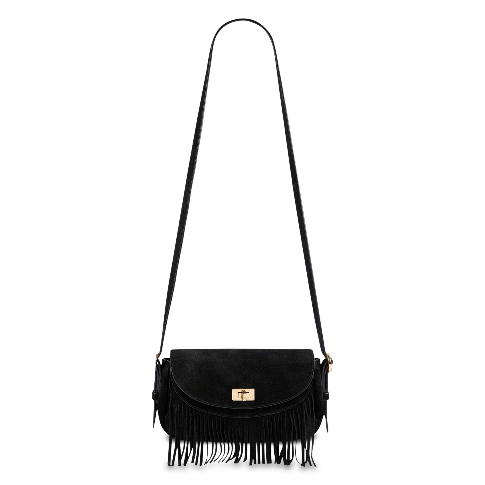 Sac bandoulière en cuir SANDRO Noir