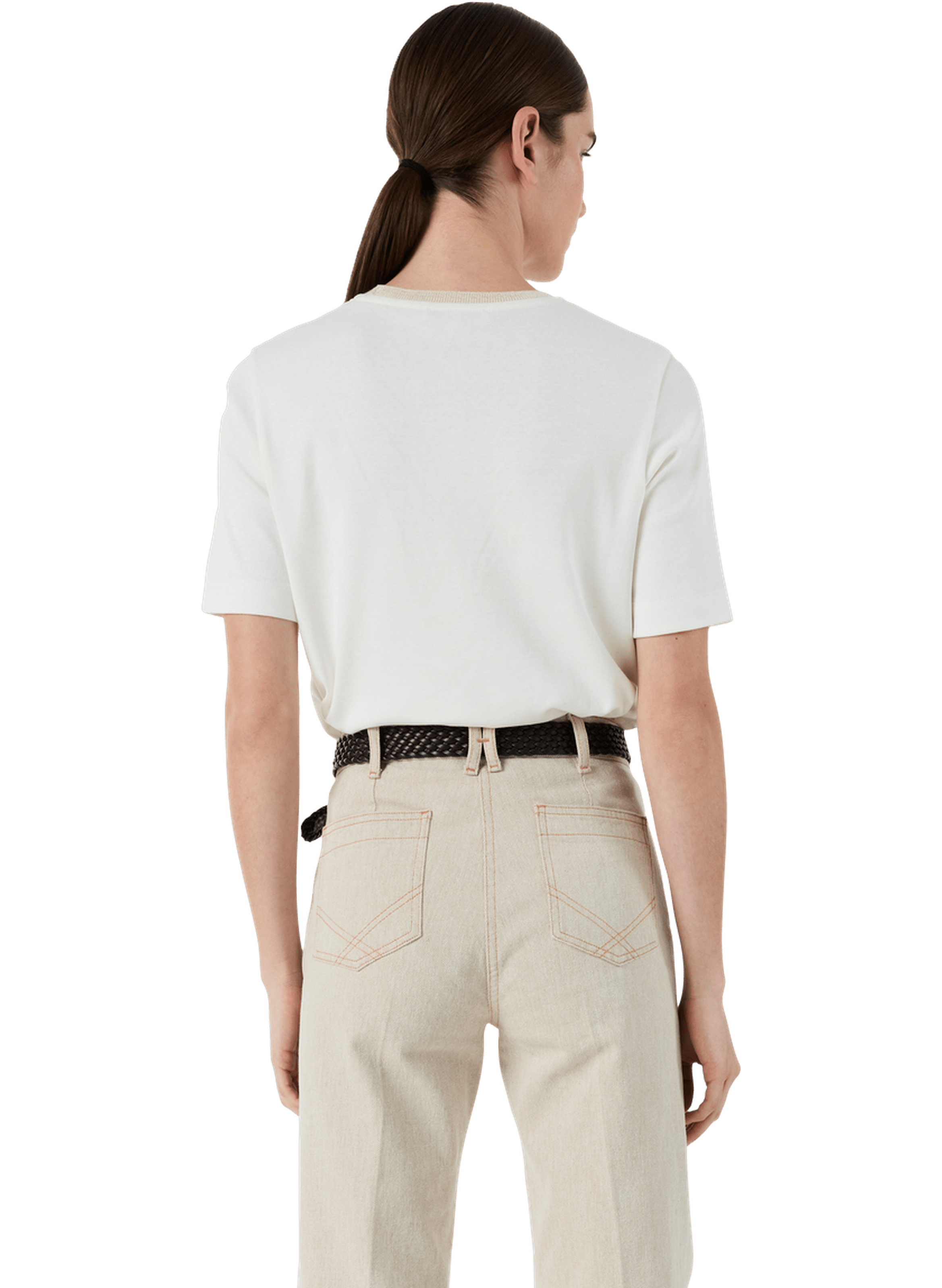 T-shirt en coton et lurex doré - mavie GERARD DAREL Beige