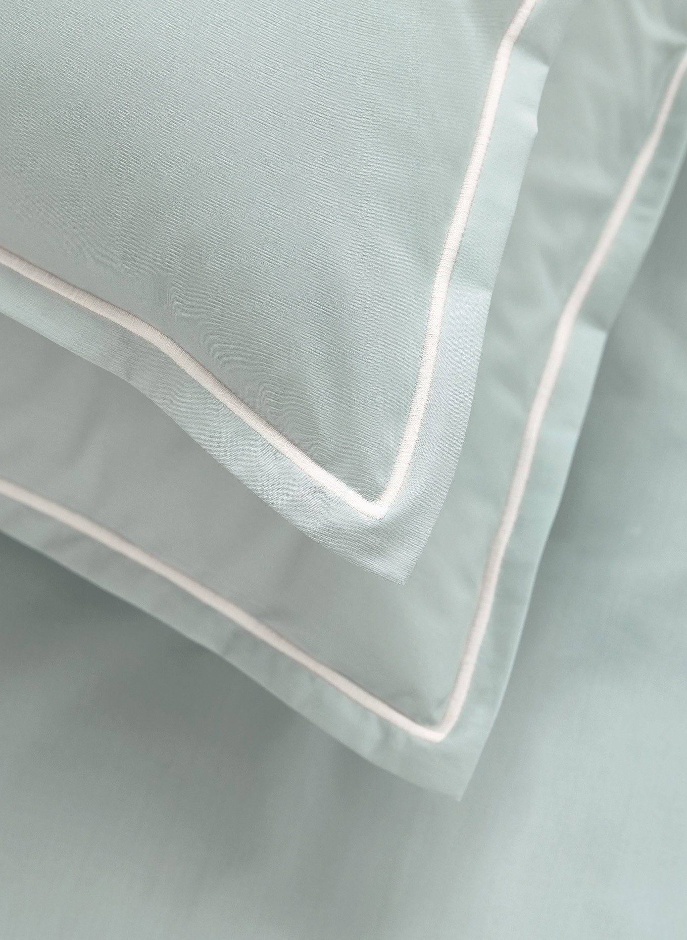 Taie d'oreiller vendôme cumulus coco ANNE DE SOLENE Vert