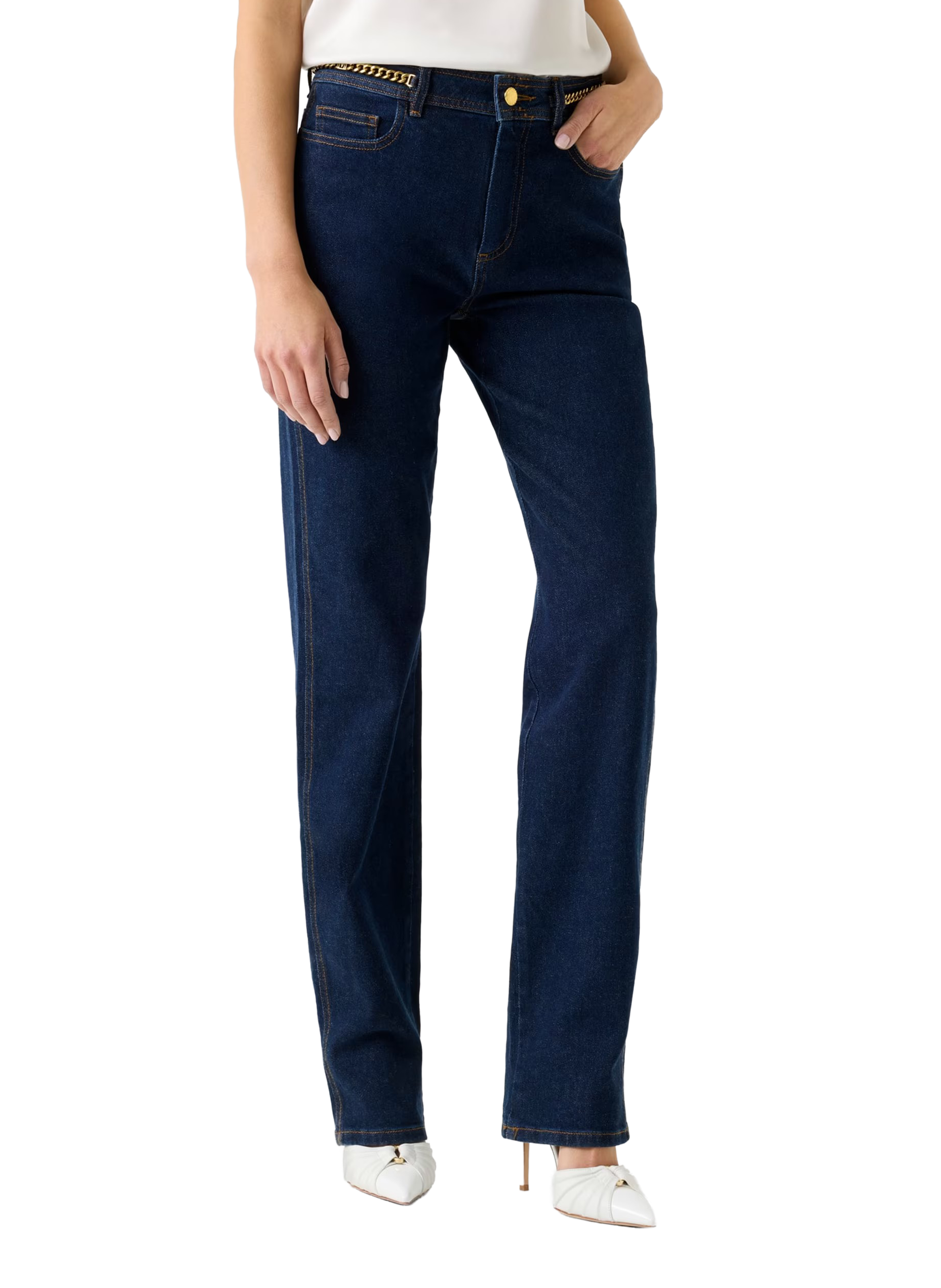 Jean Alyssa en coton GUESS Bleu