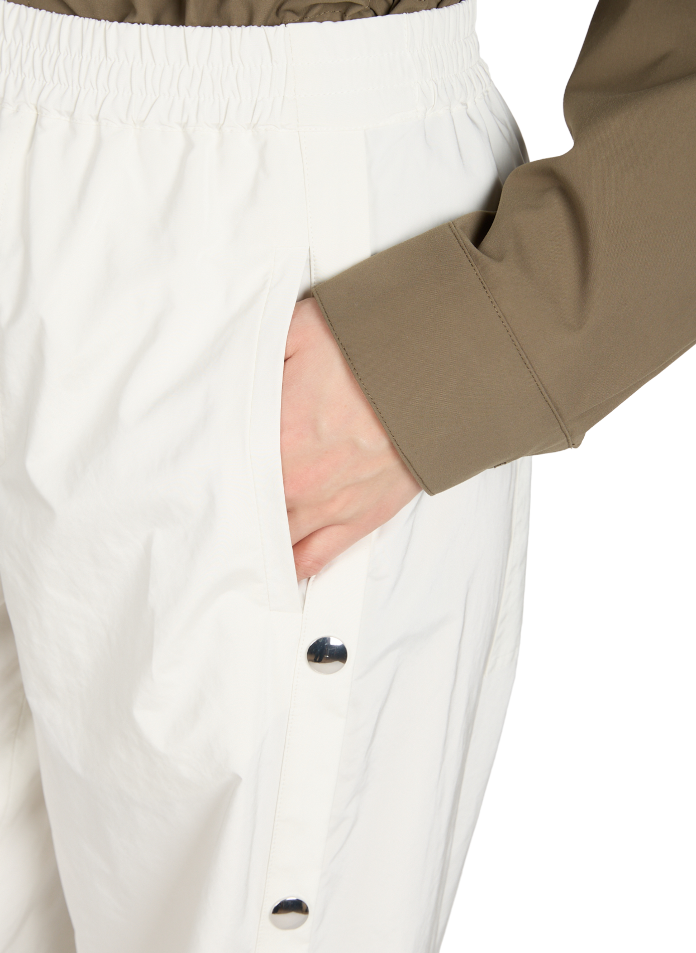 Buttoned sweatpants TIBI White