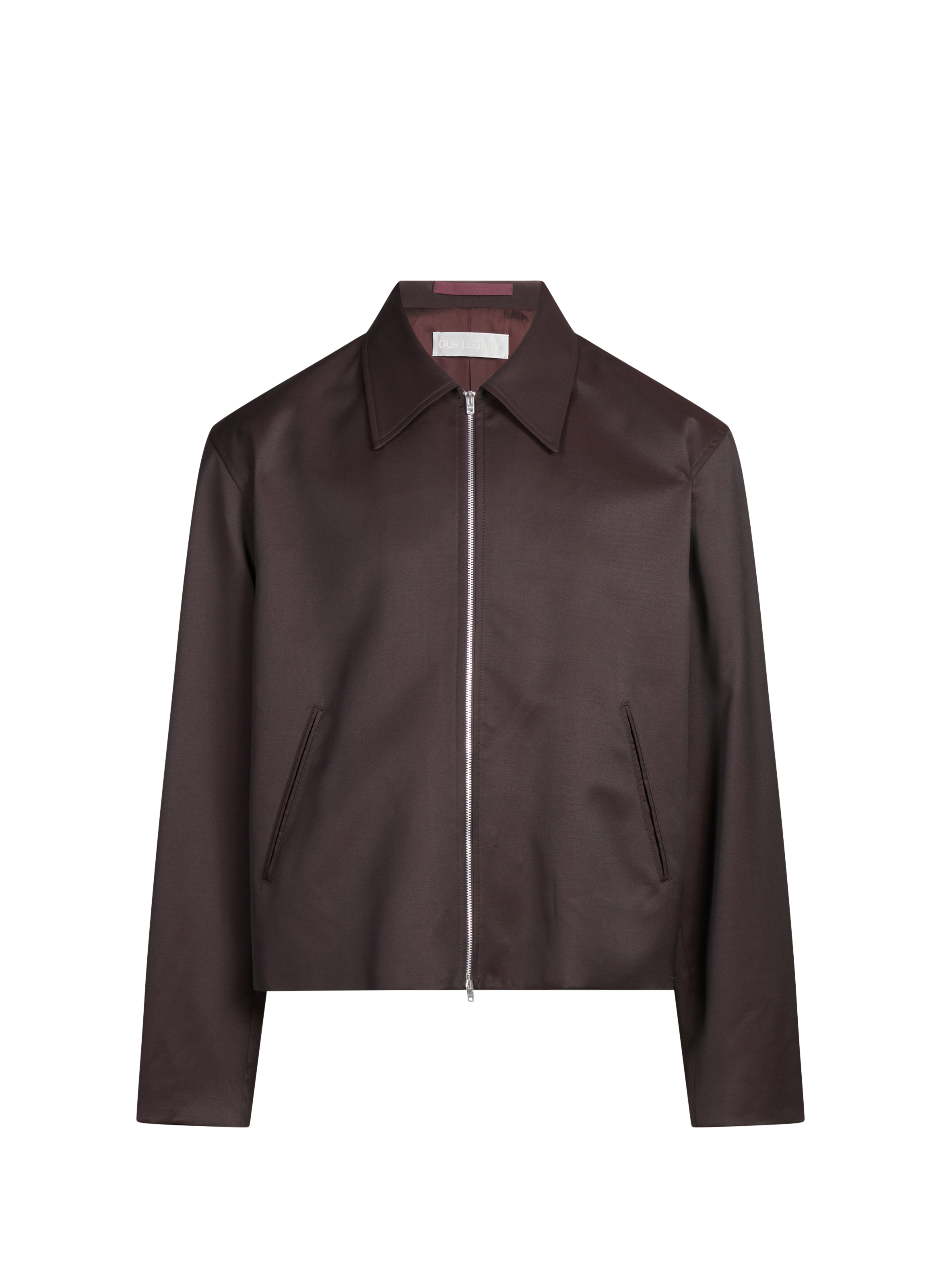 Veste satinée à col classique OUR LEGACY Marron