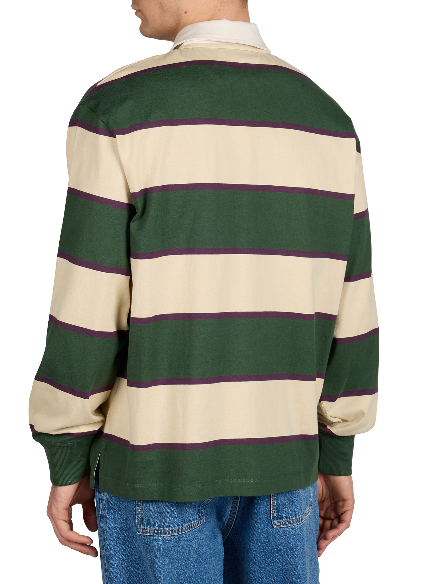 Polo à rayures en coton TIMBERLAND Vert