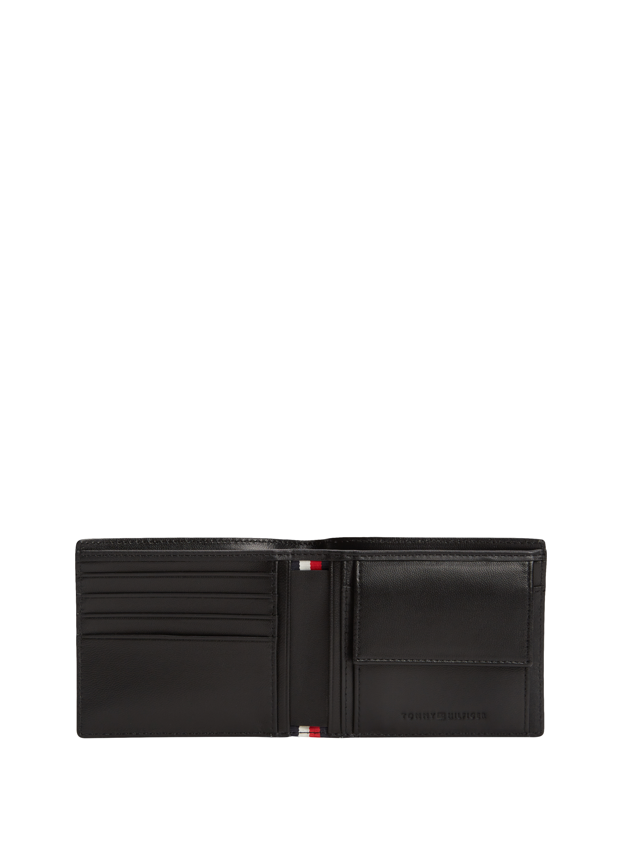 Leather wallet with logo TOMMY HILFIGER Black