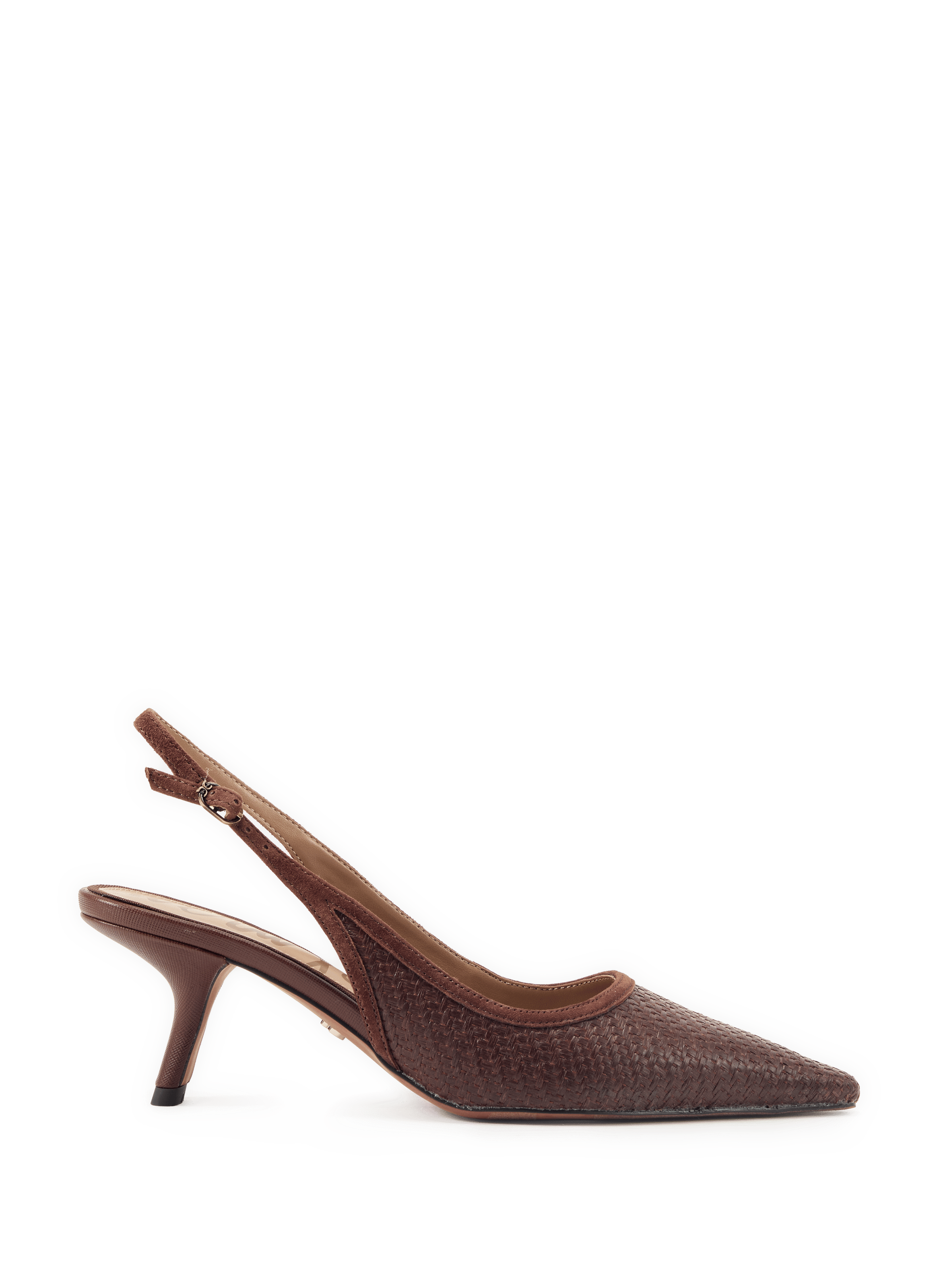 Textured slingbacks SAM EDELMAN Brown