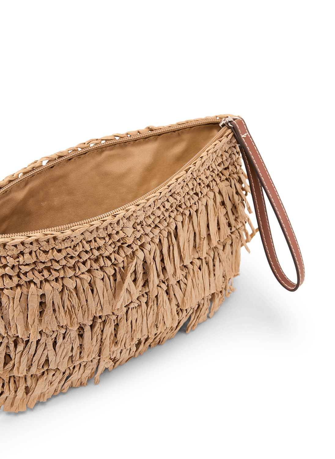 Fringe clutch AU PRINTEMPS PARIS Beige