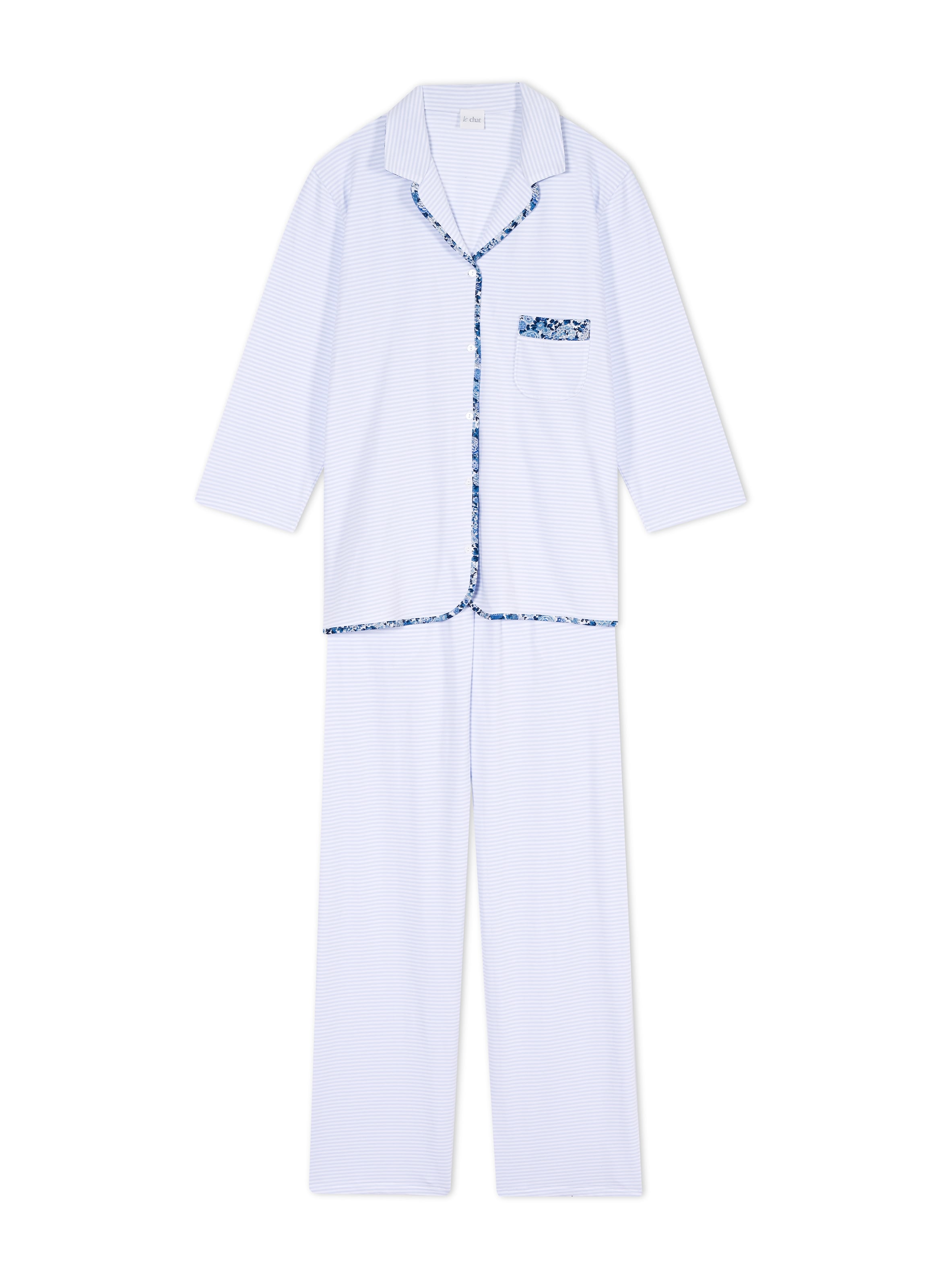 Pyjama boutonné en coton garden 206 LE CHAT Multicolore