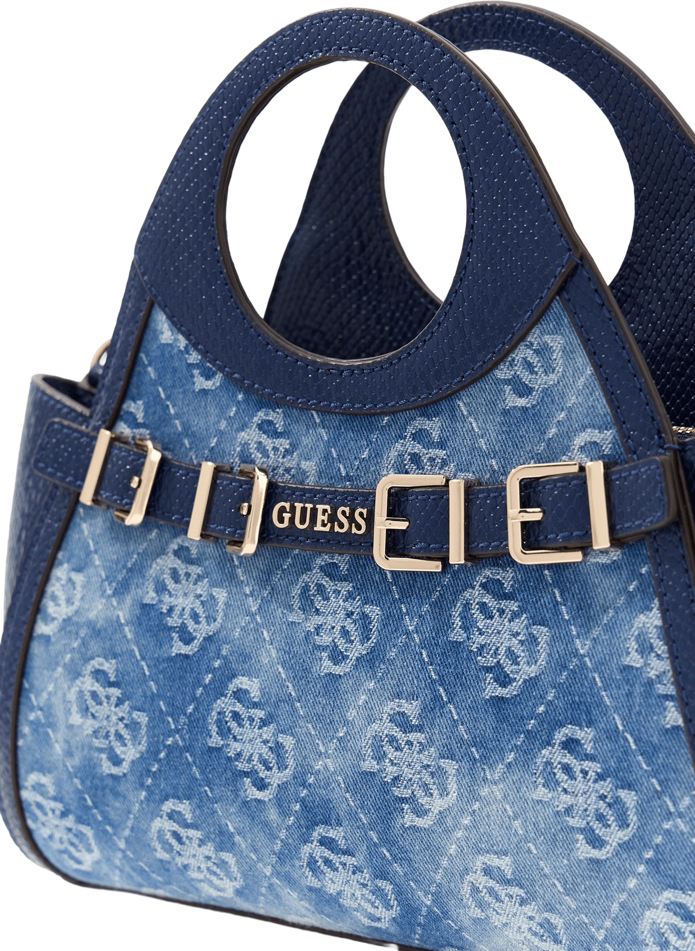 Borsa a tracolla denim Dovie con tracolla removibile GUESS Blu