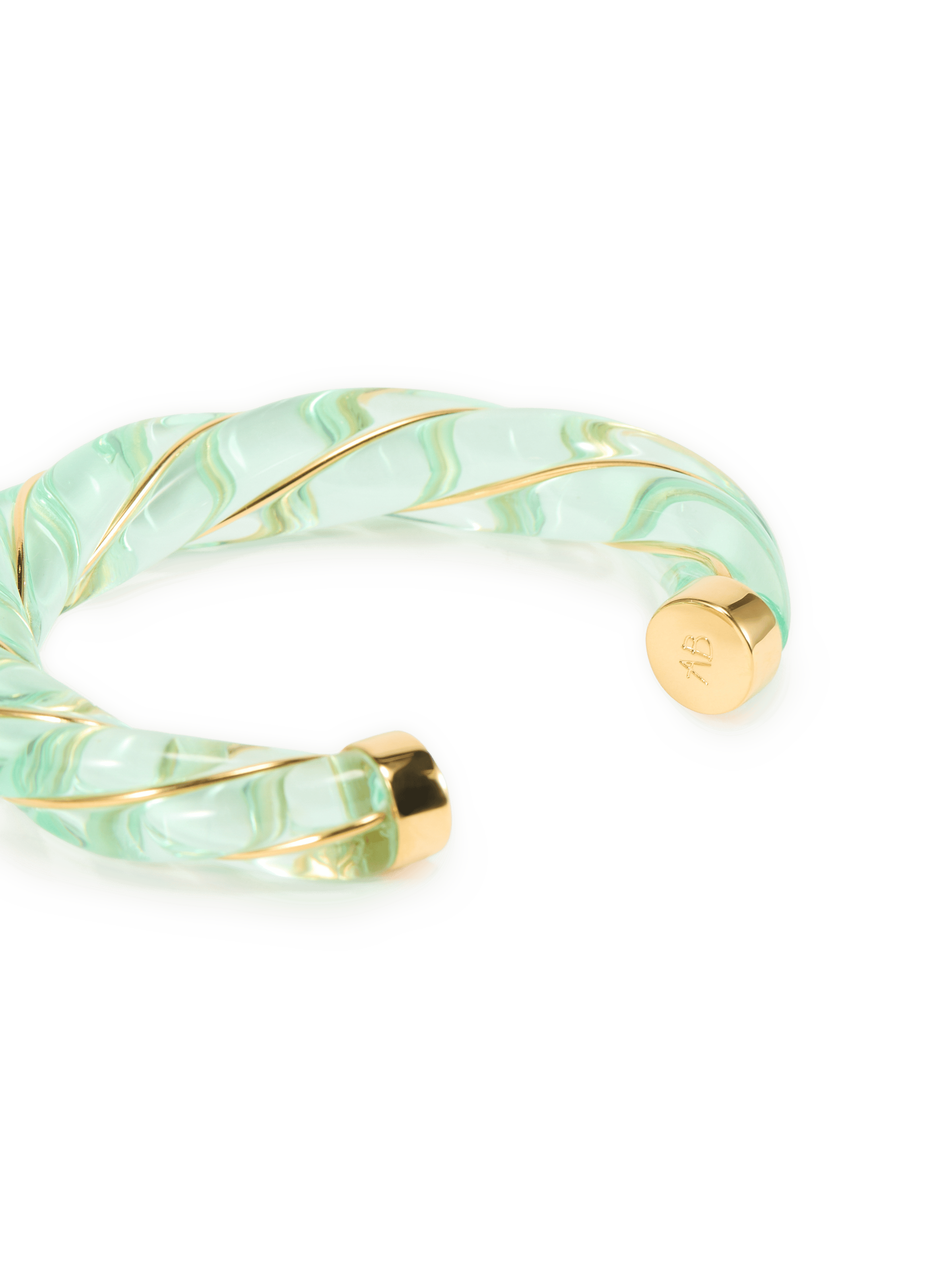 Bracelet manchette torsadé Diana AURELIE BIDERMANN Vert