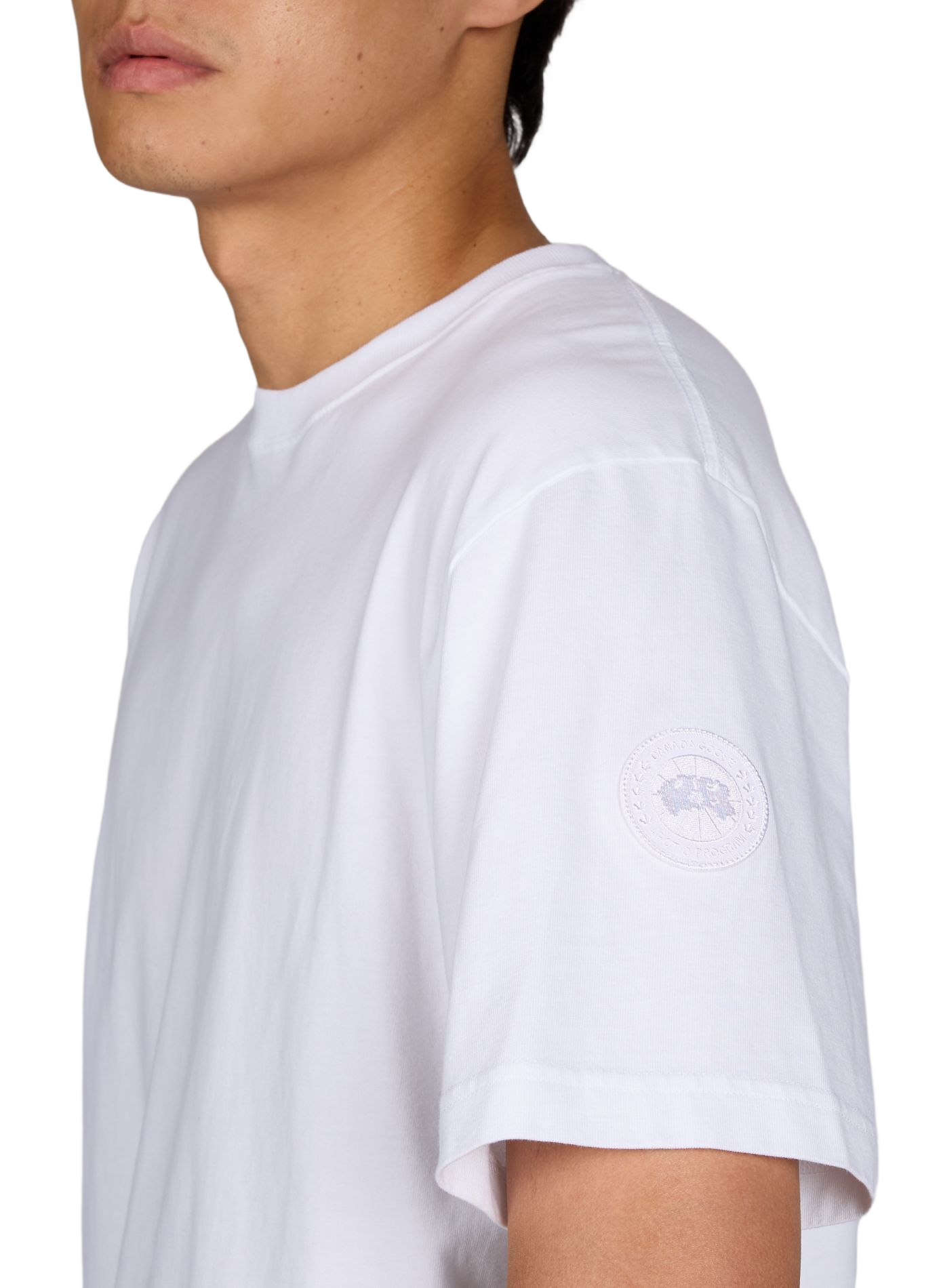 Camiseta cuello redondo de algodón CANADA GOOSE Blanco