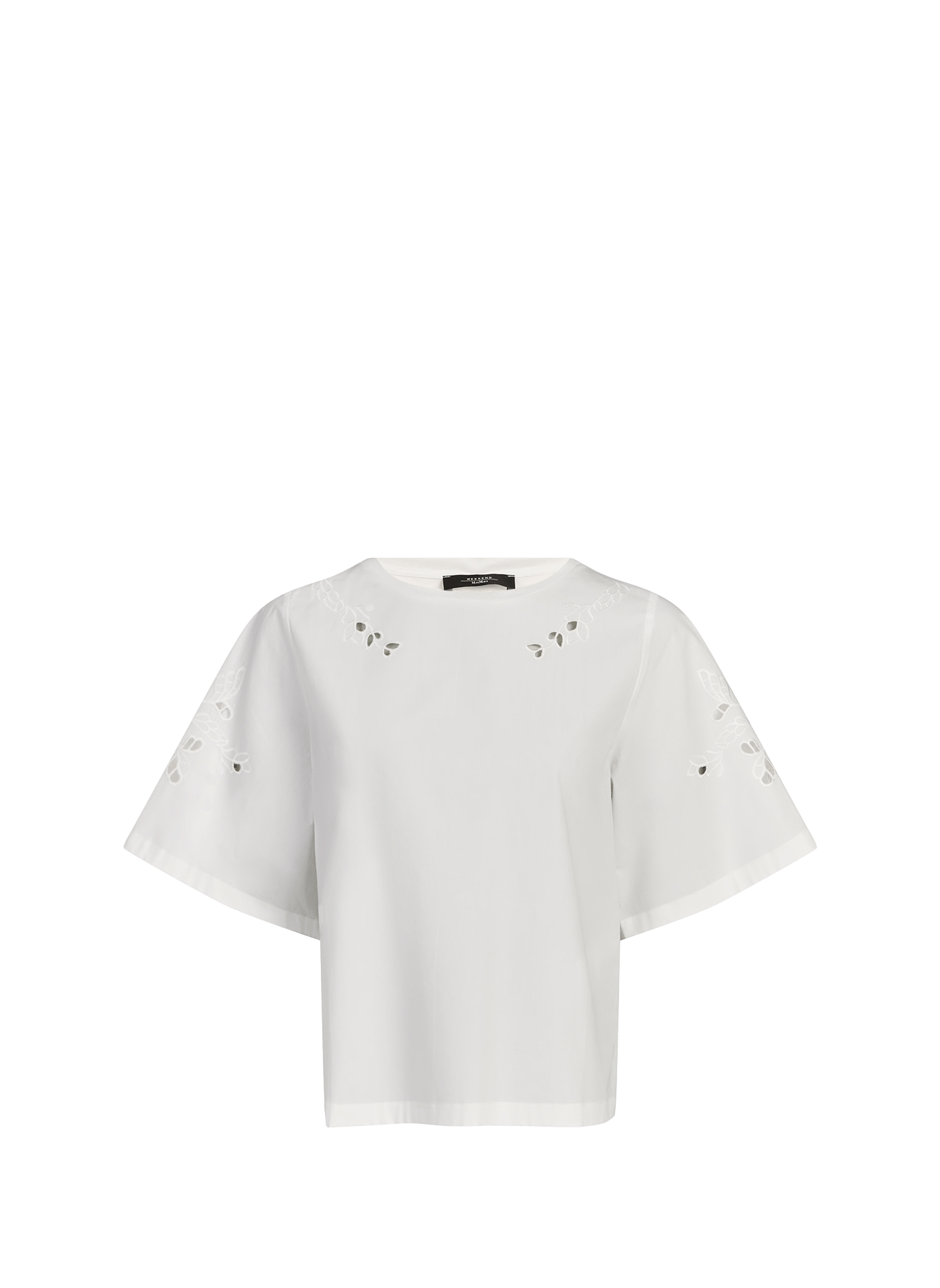 Top copped brodé en coton MAX MARA WEEK END Blanc