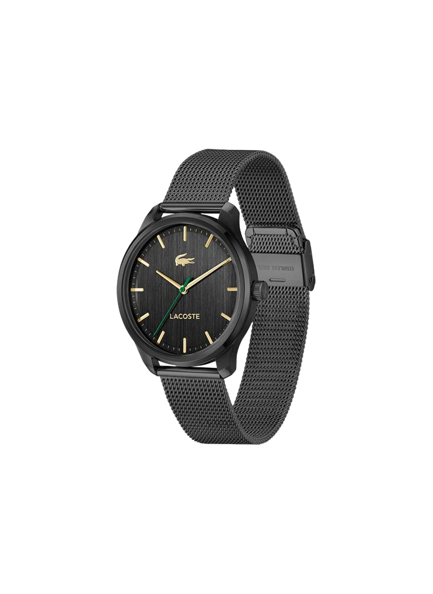 Montre quartz Lisbon en acier inoxydable LACOSTE MONTRES Noir