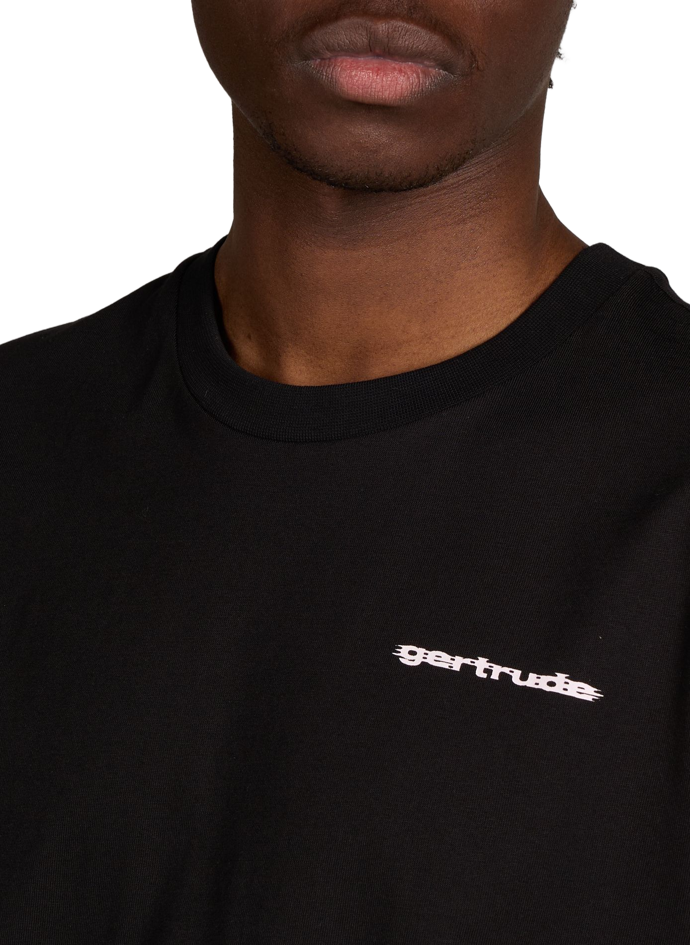 T-shirt droit à logo en t-shirt GERTRUDE ET GASTON Noir