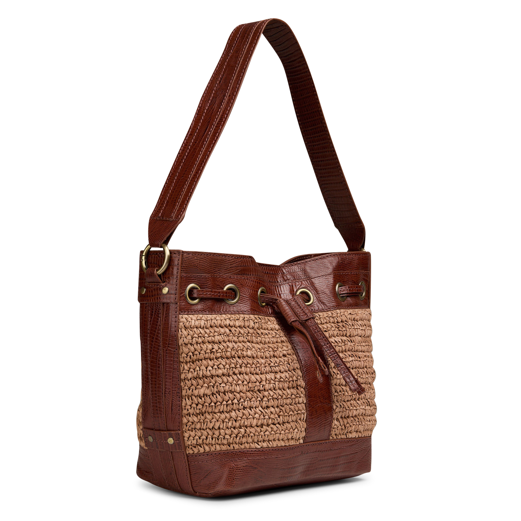 Sac seau en cuir maxeau MAISON 123 Marron