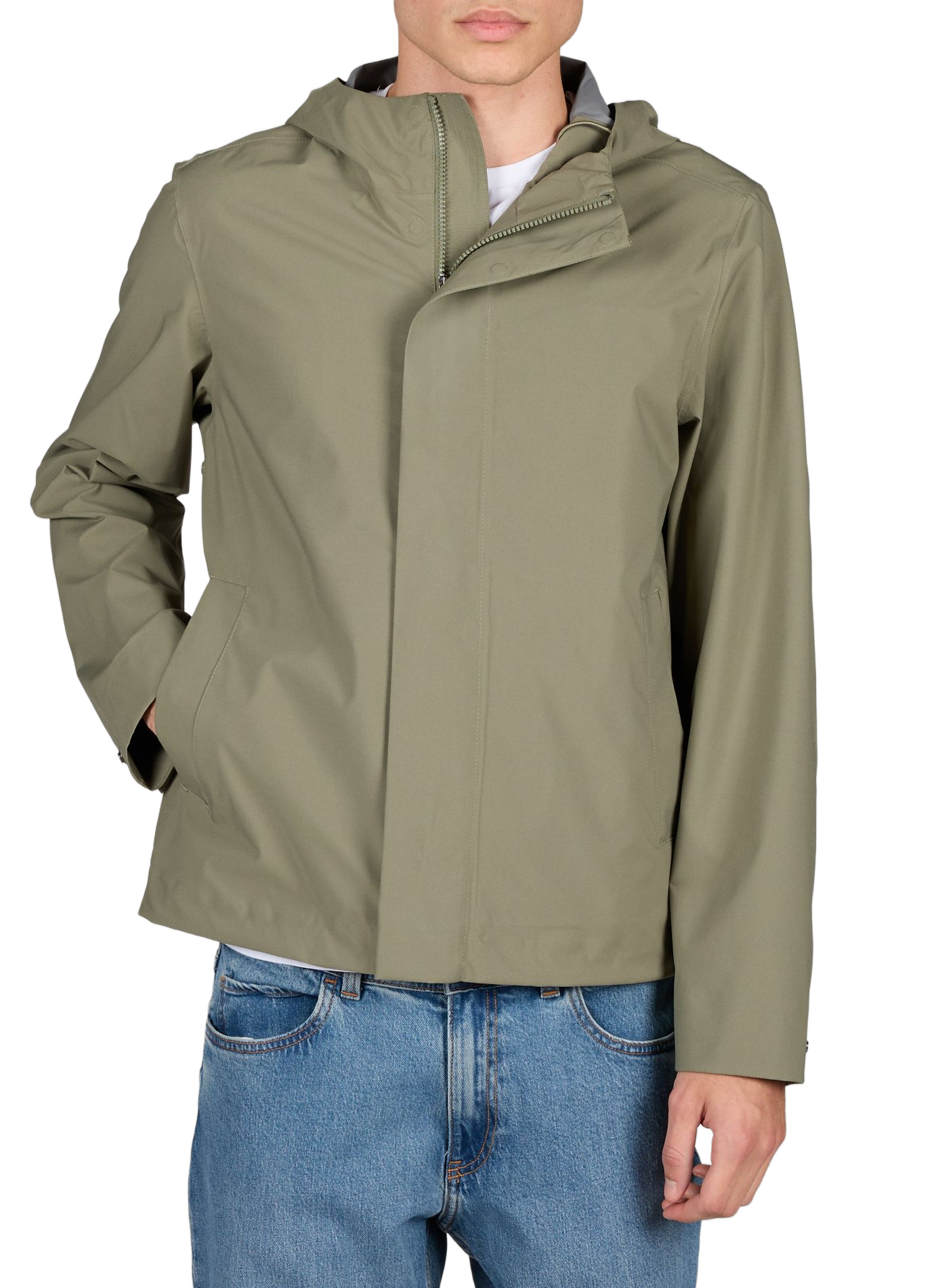 Light waterproof hooded jacket K-WAY Green
