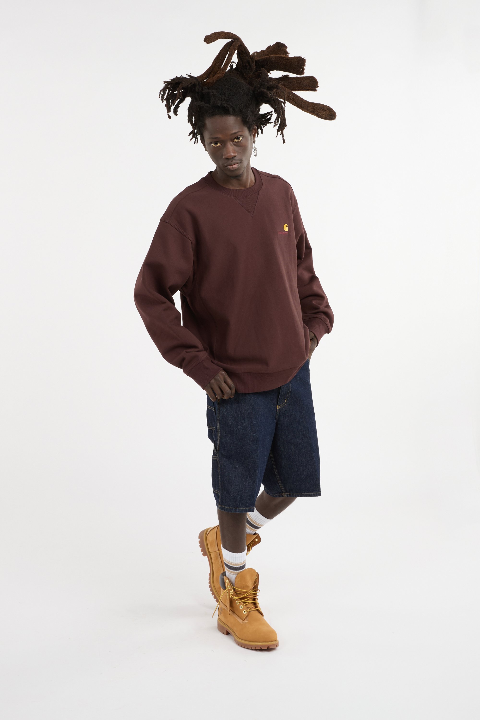 Sweatshirt american script CARHARTT WIP Marron