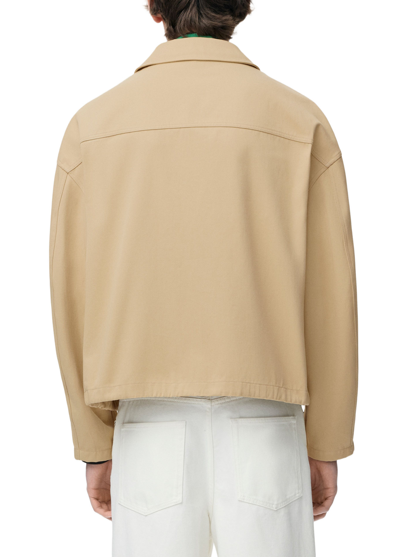 Zip-up cotton twill jacket LOEWE Beige