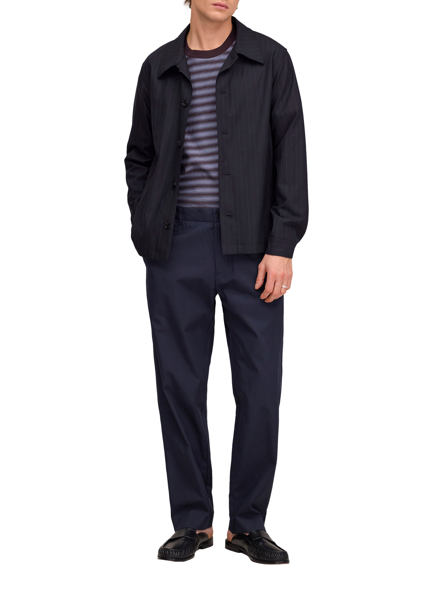 Gestreiftes Hemd Zander NN.07 Blau