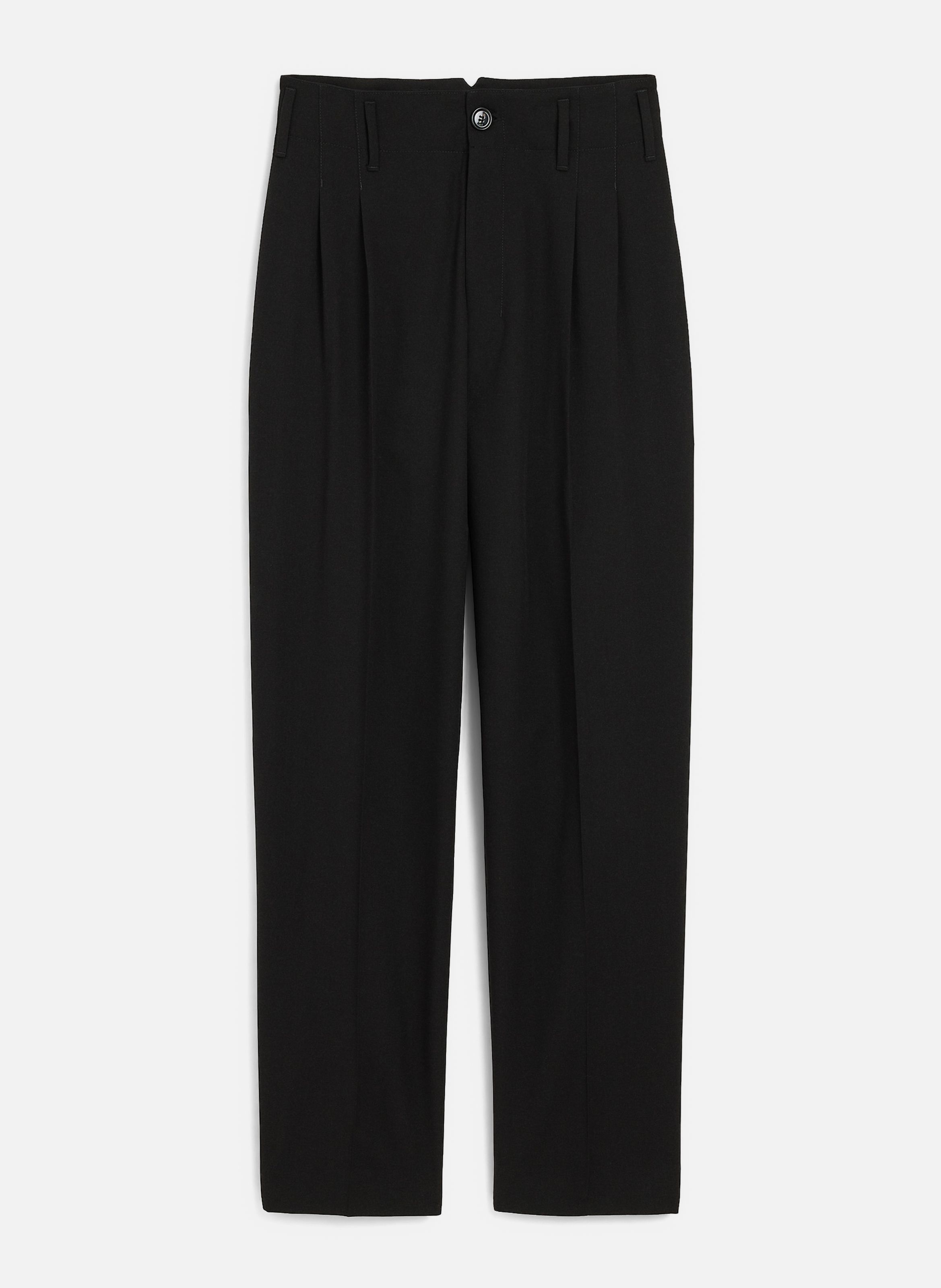 Pantalon deux plis en laine AMI PARIS Noir
