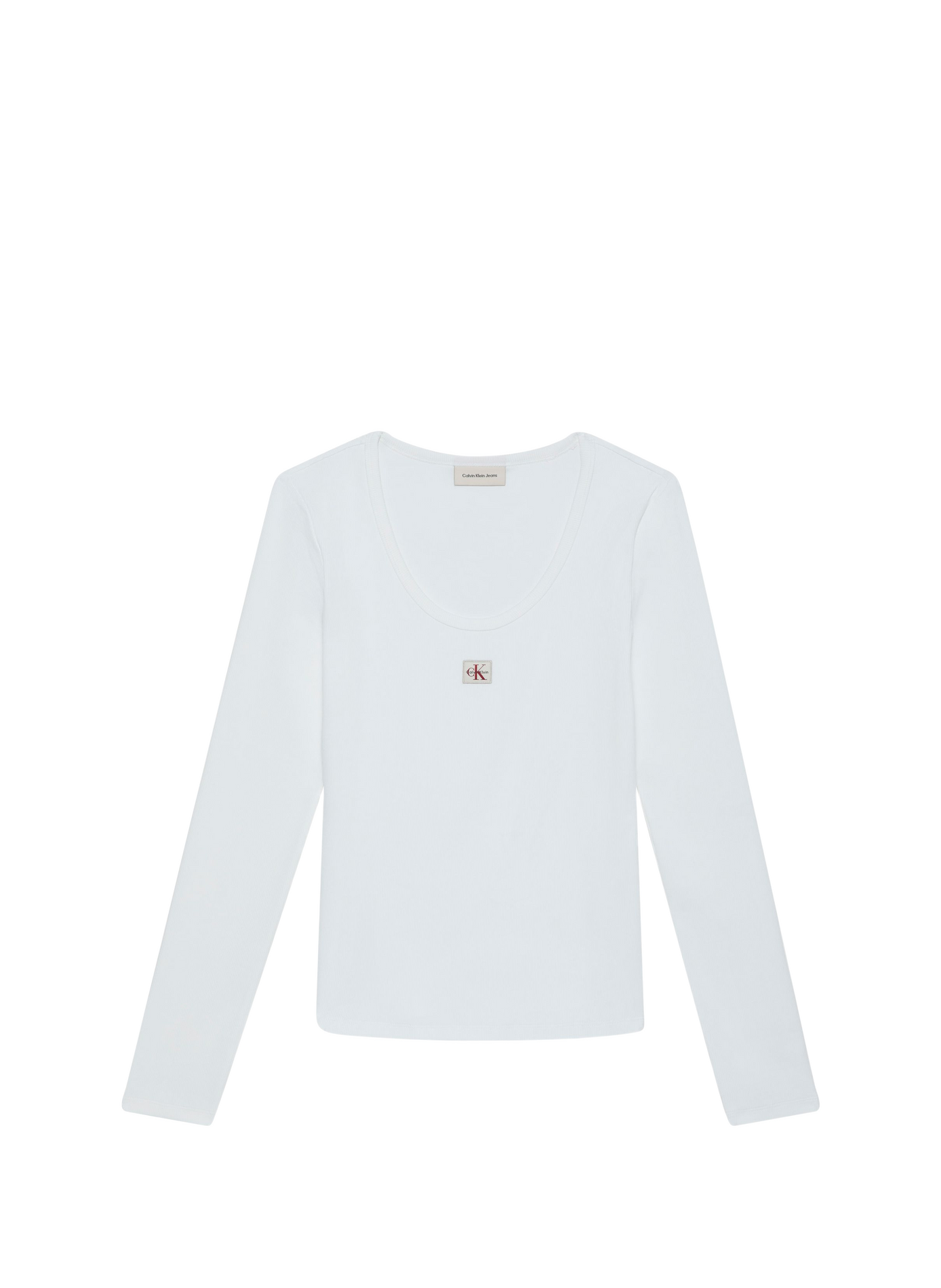 Oberteil mit Logo aus Baumwollmischung CALVIN KLEIN Weiss