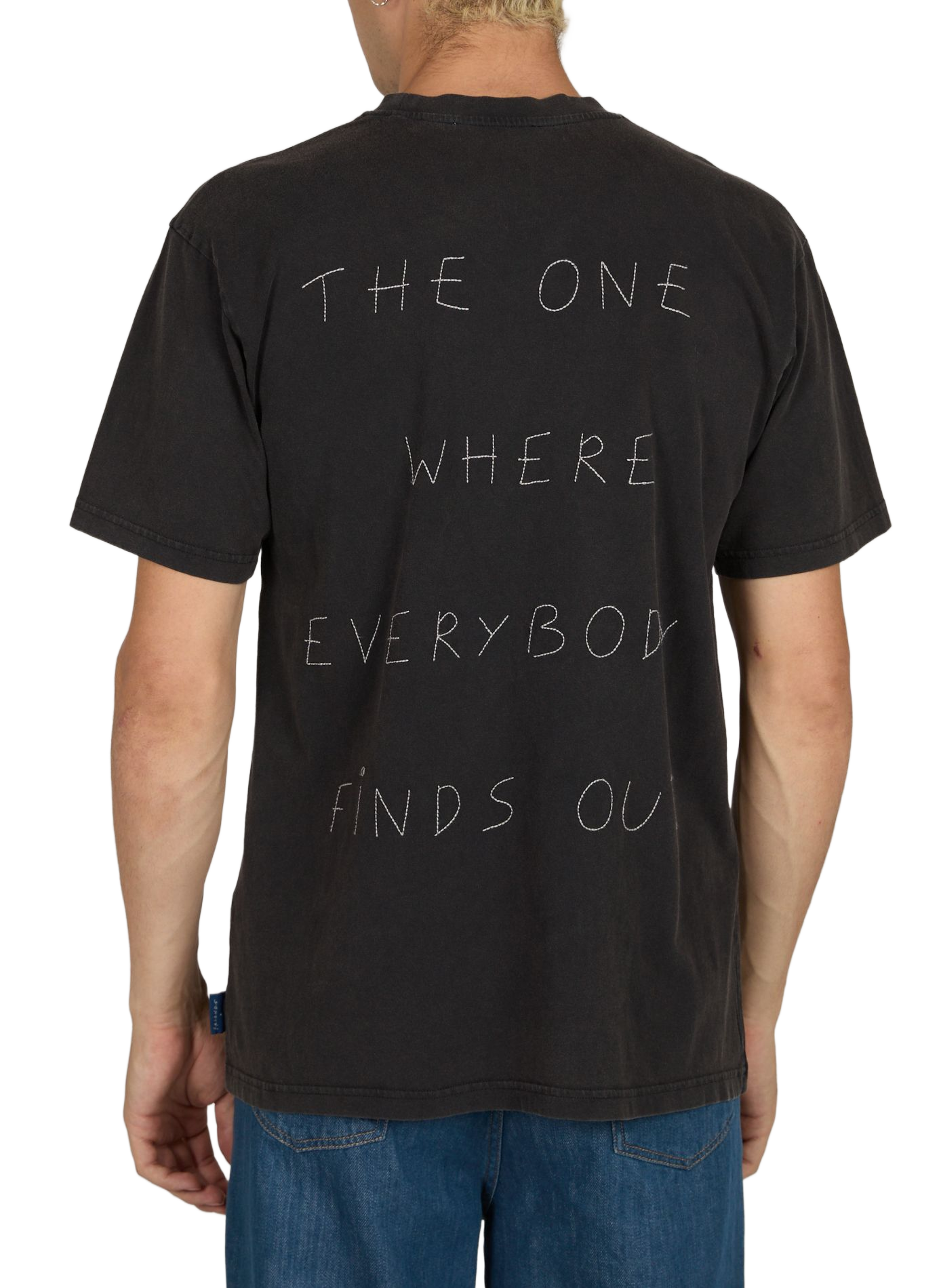 Friends x Maison Labiche - Embroidered cotton T-shirt MAISON LABICHE Black