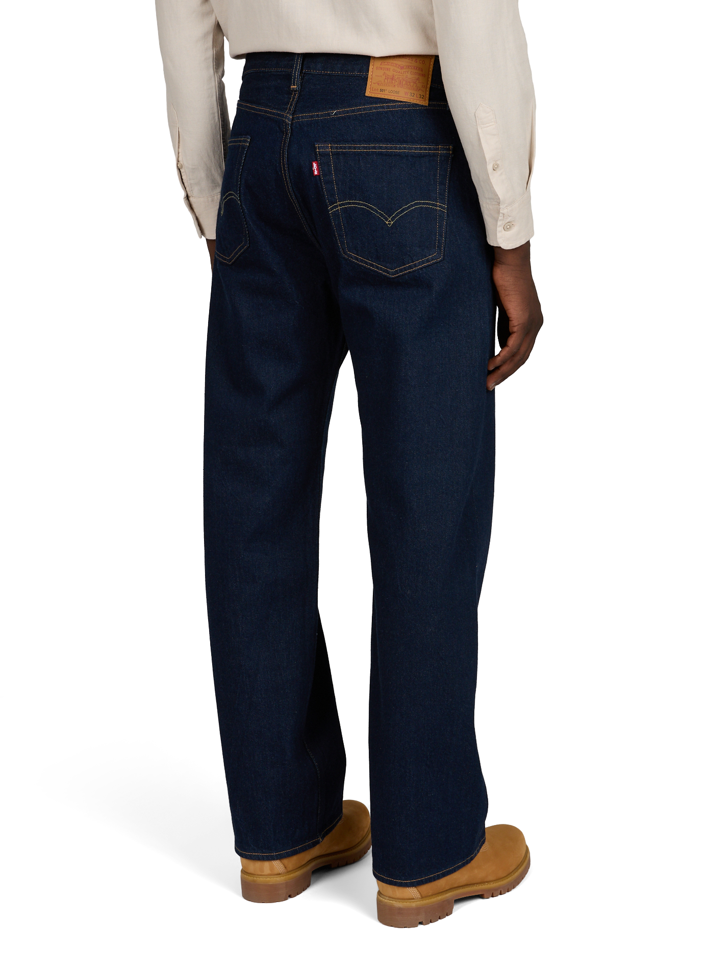 Jeans droit 501 Loose en coton LEVI'S Bleu