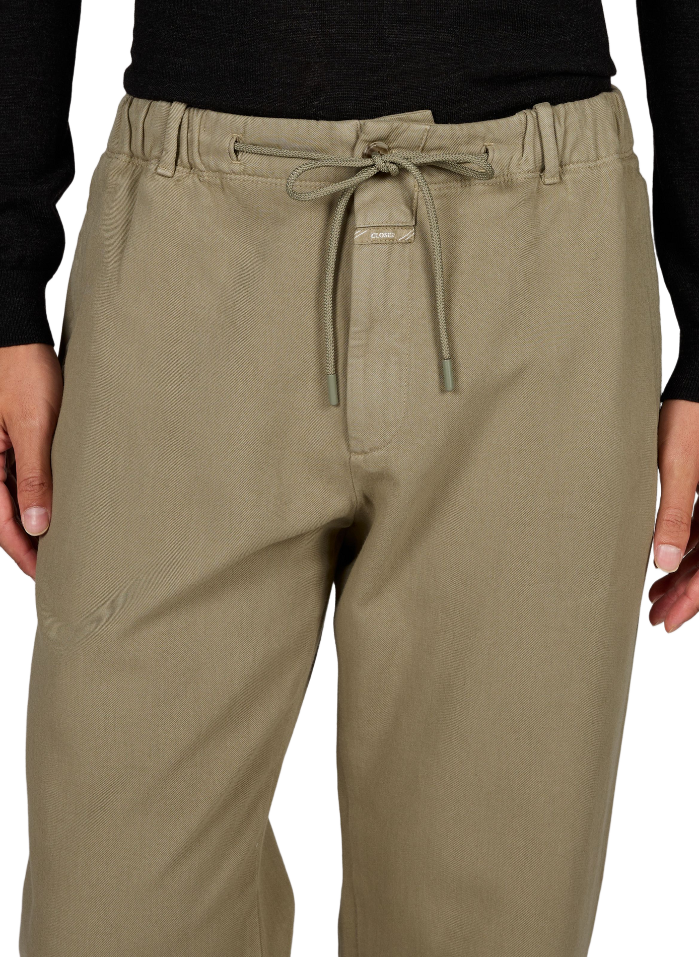 Pantalon large en coton mélangé CLOSED Beige