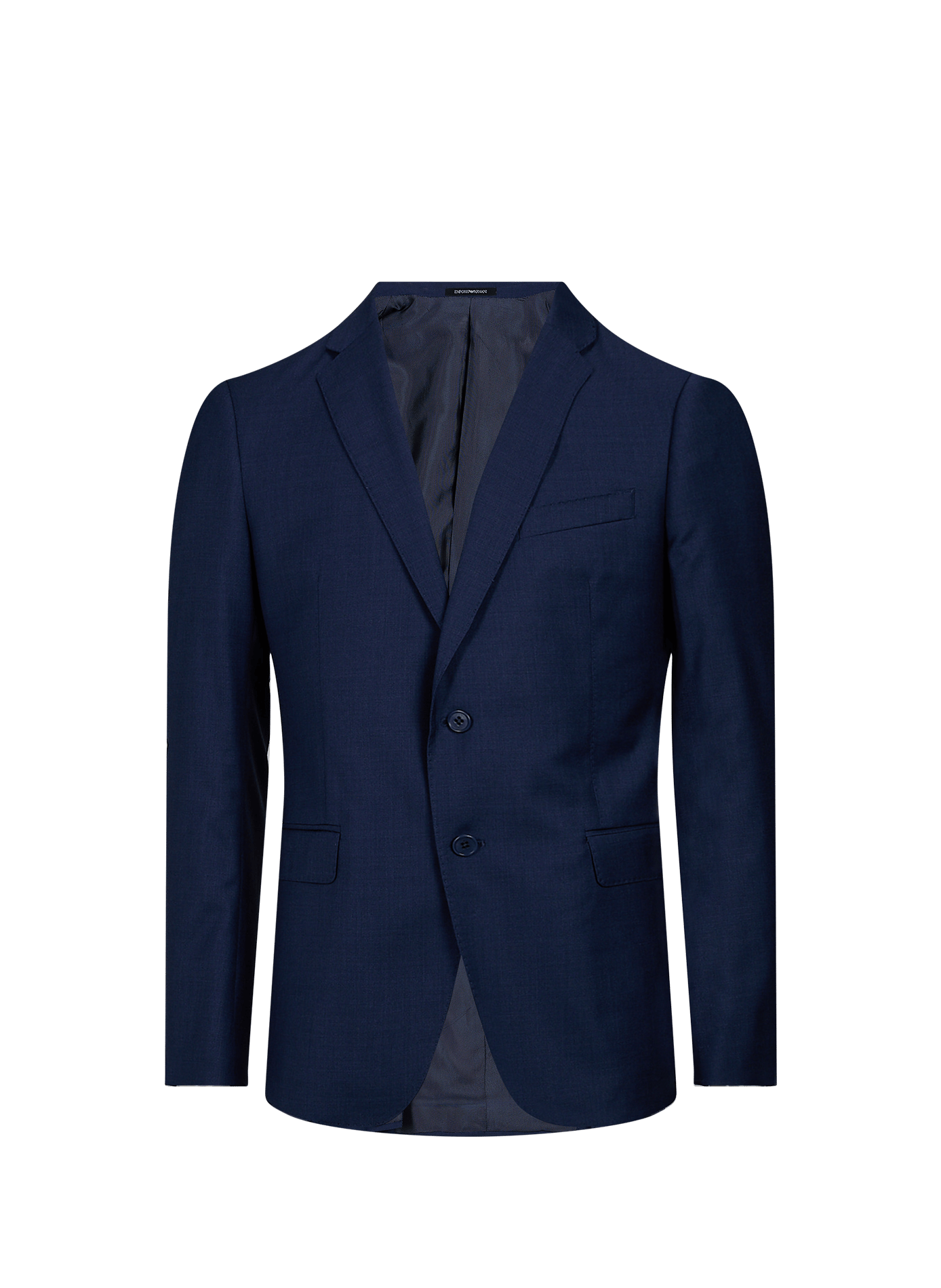 Straight wool virgin wool blazer EMPORIO ARMANI Blue