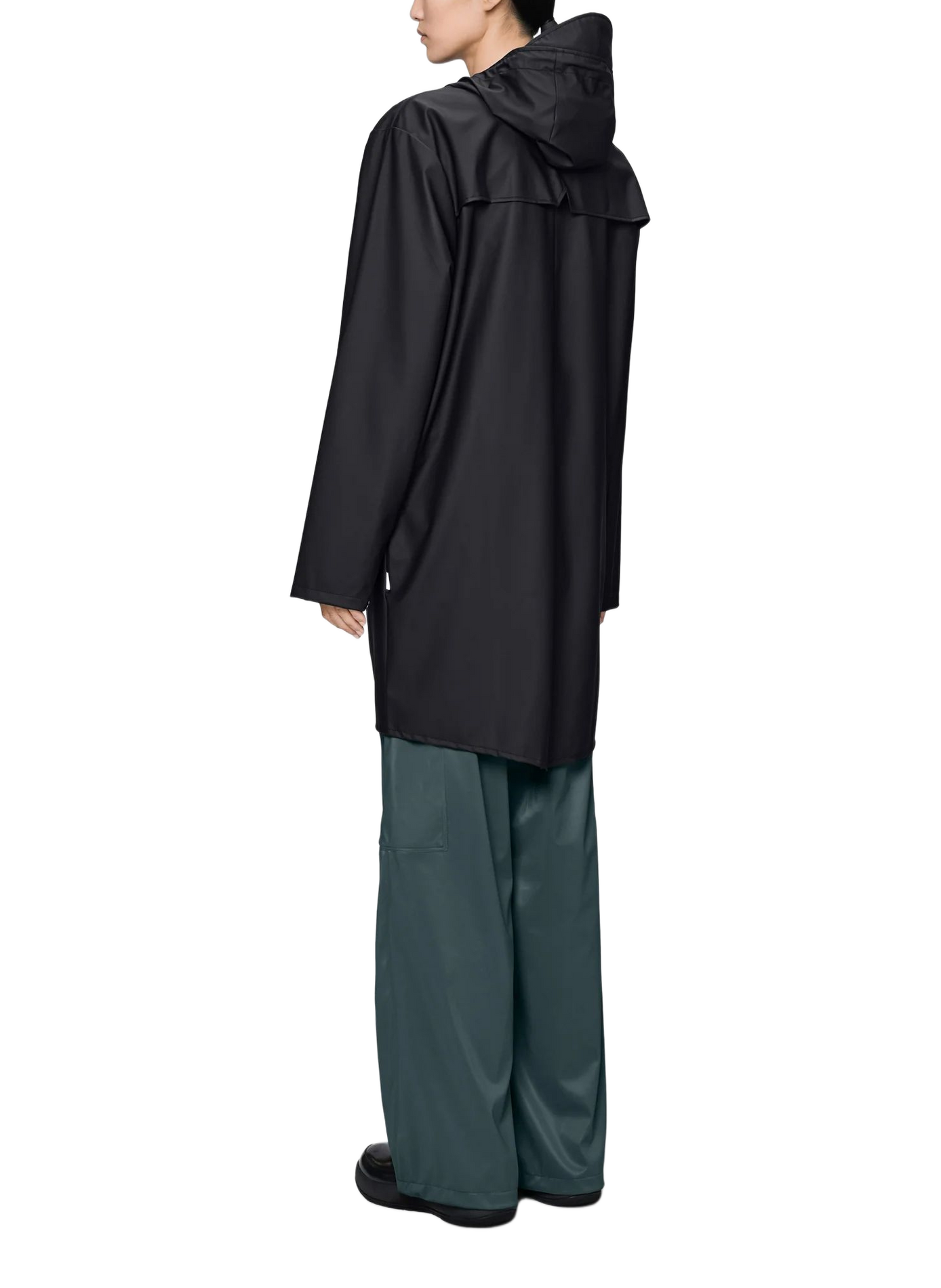 Long hooded raincoat RAINS Black