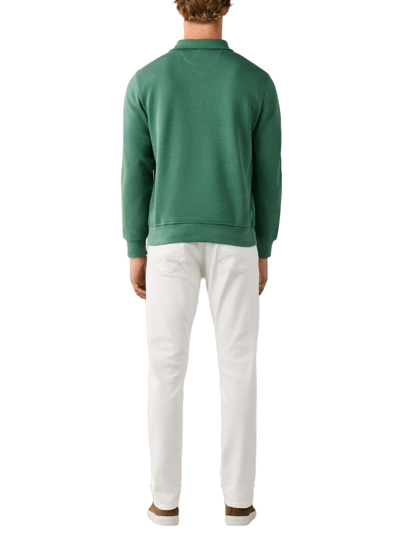 Gerader Sweatshirt mit Stehkragen aus Baumwolle FACONNABLE Grun