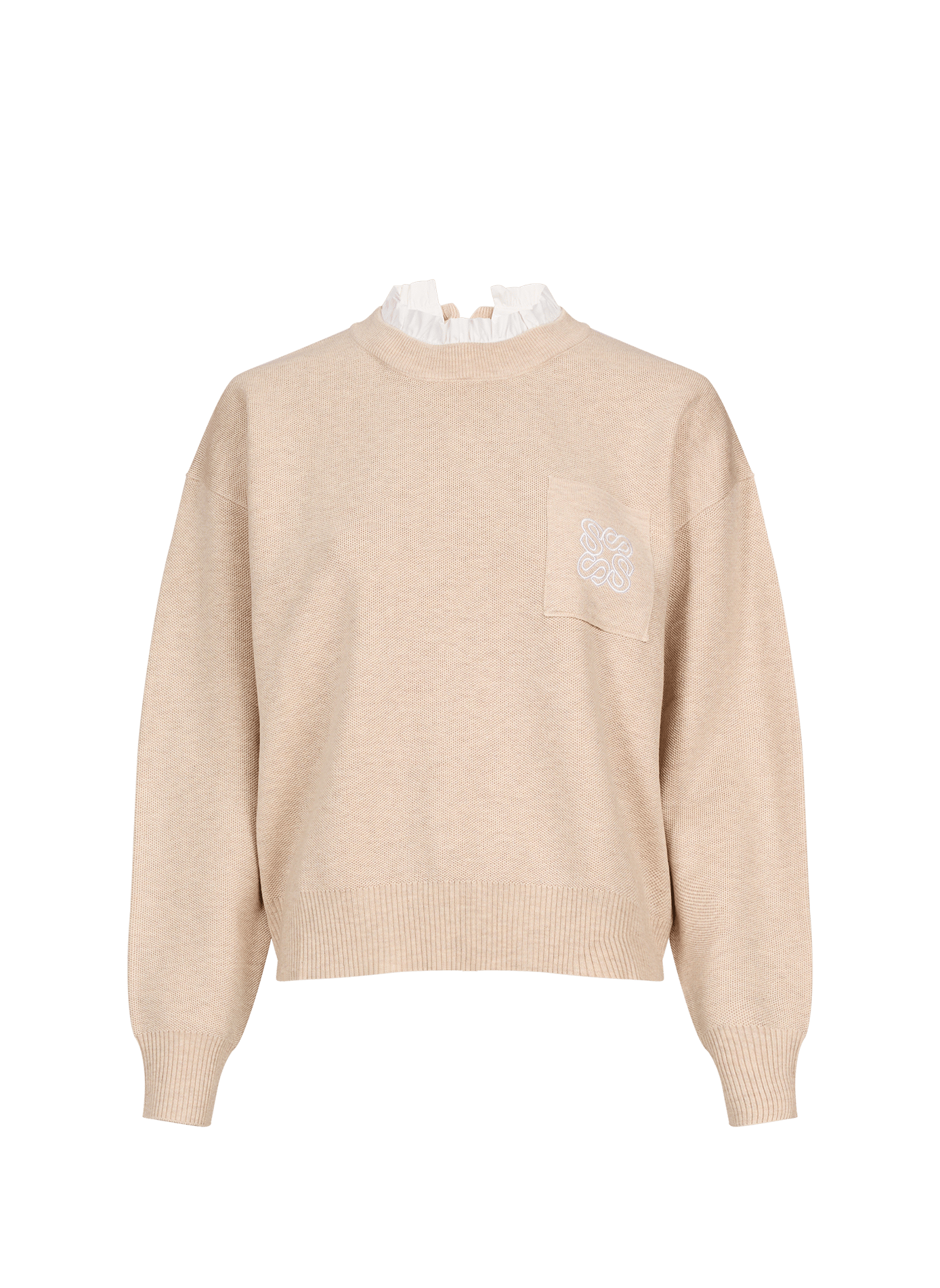 Pull droit col victorien  SUNCOO Beige