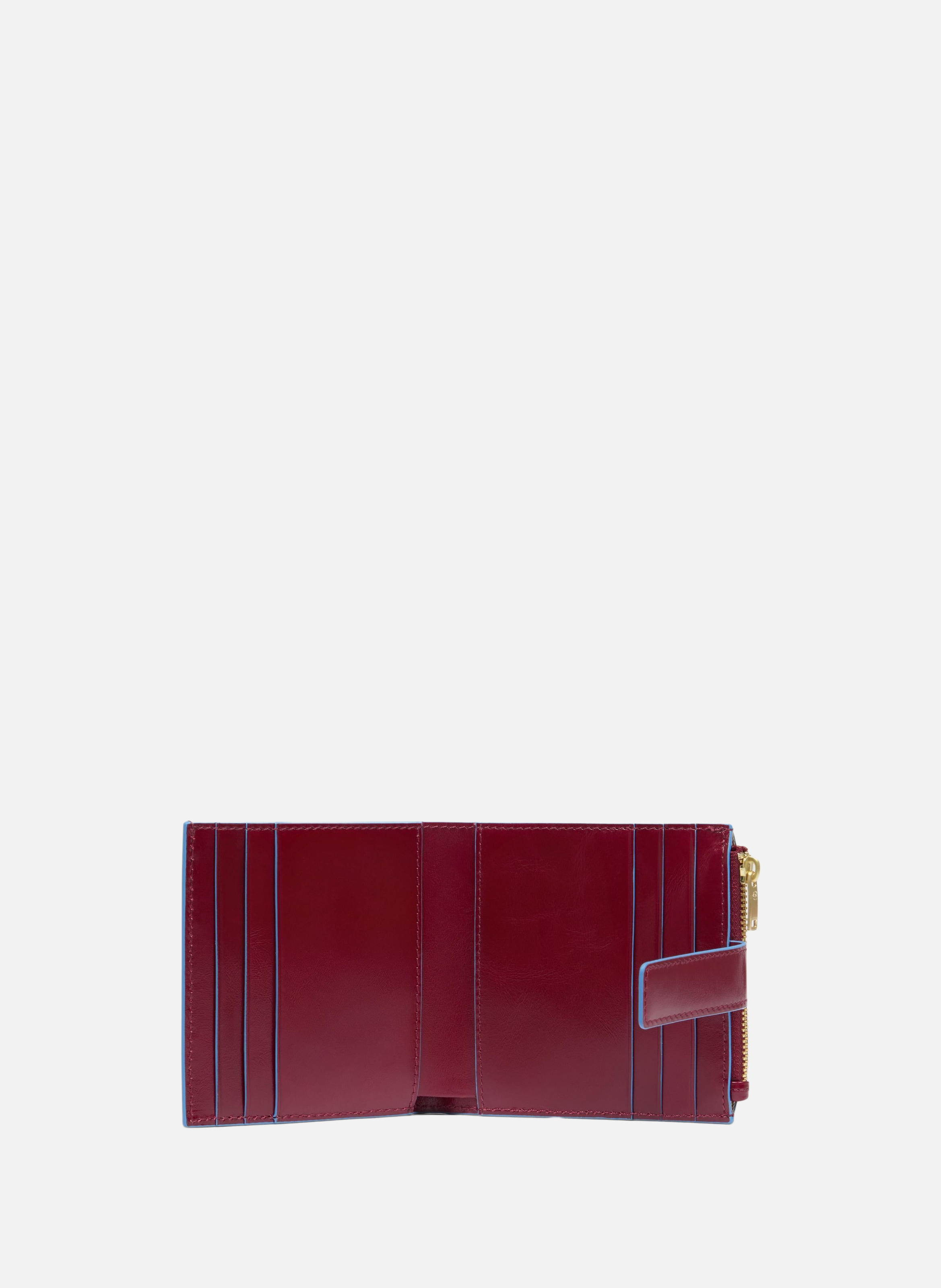 Porte-cartes de crédit femme avec porte-monnaie PIQUADRO Rouge