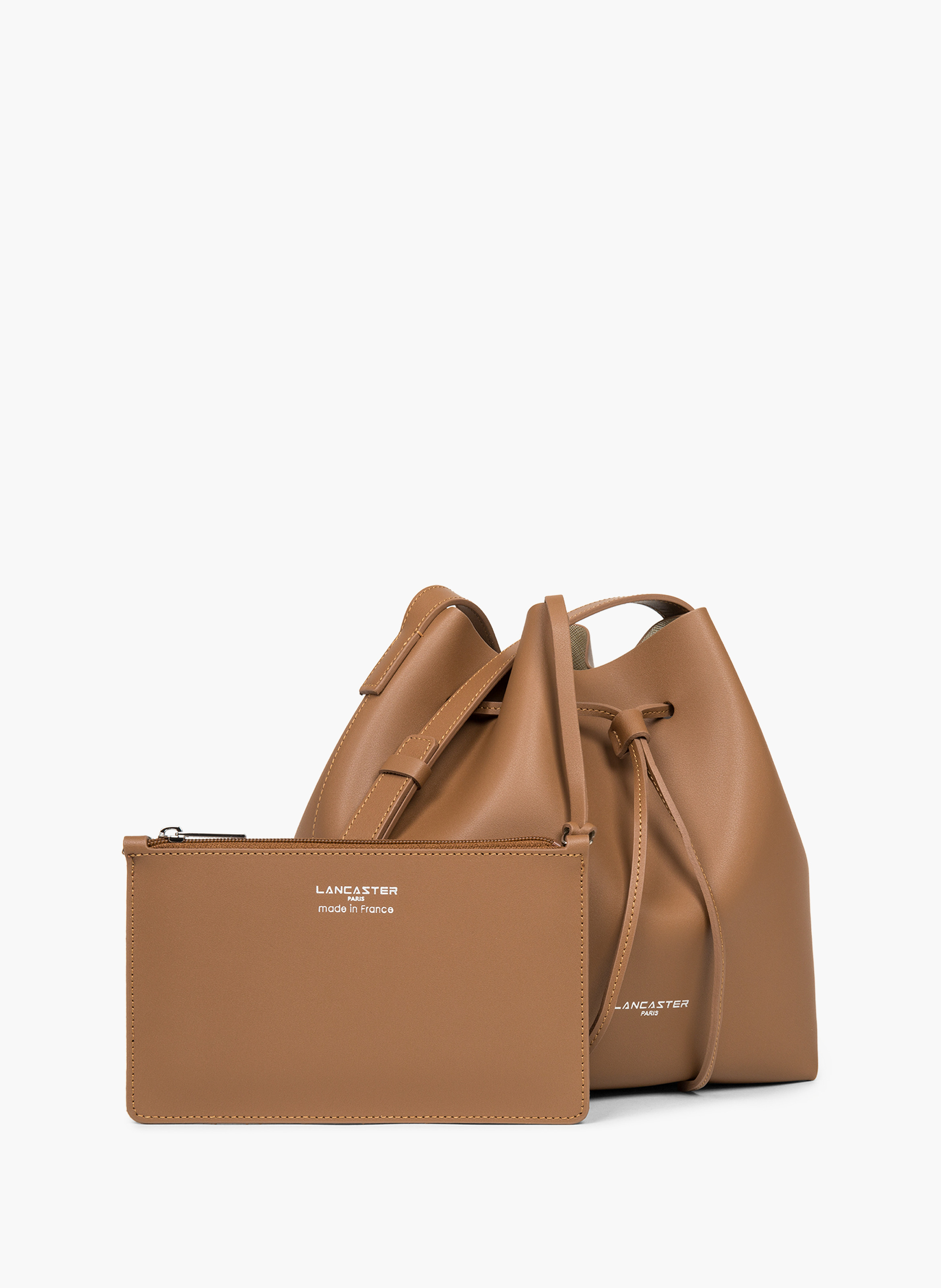 Grand sac bourse - pur & element city LANCASTER Marron