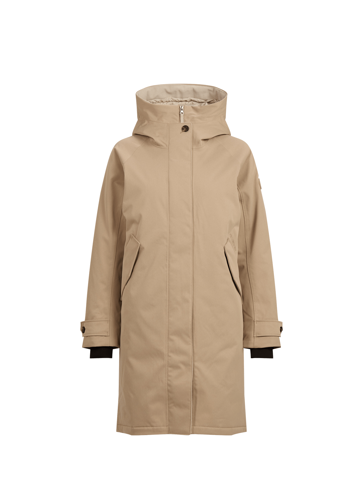 LUNA mid-length hooded parka DIDRIKSONS Beige