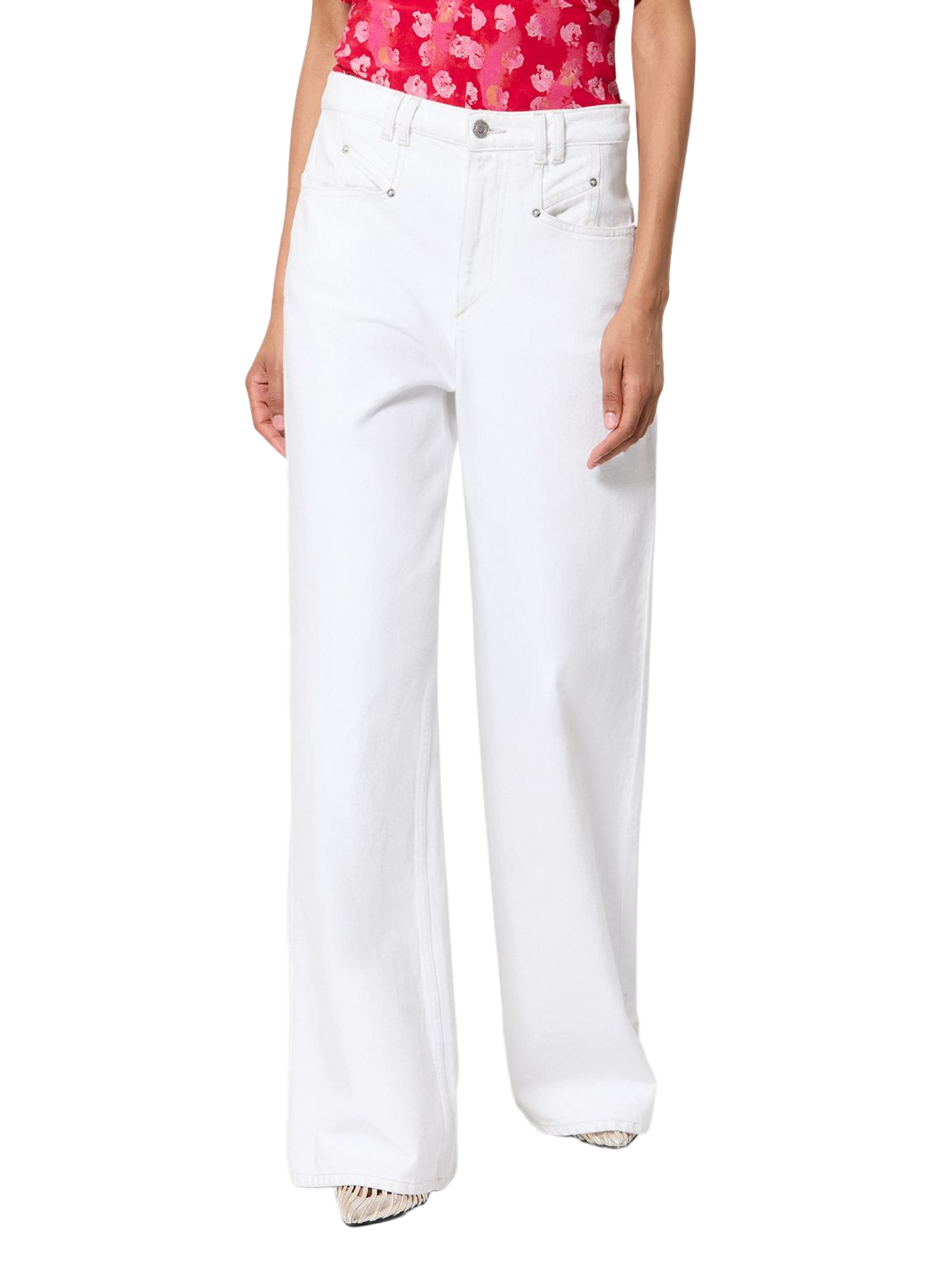 Bootcut jeans Belvia in katoenen denim ISABEL MARANT Wit