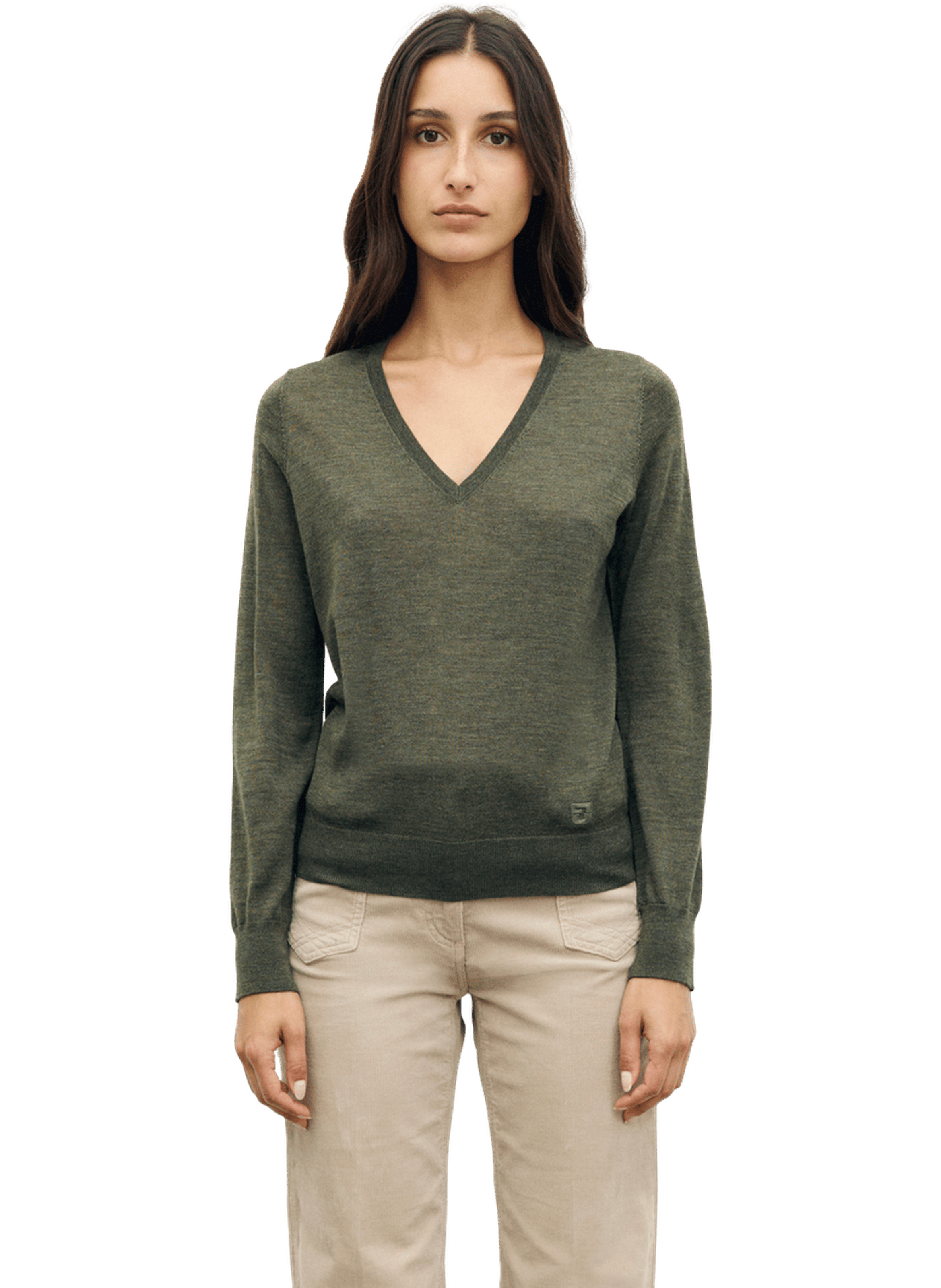 Pull v en laine fine - rachel GERARD DAREL Kaki