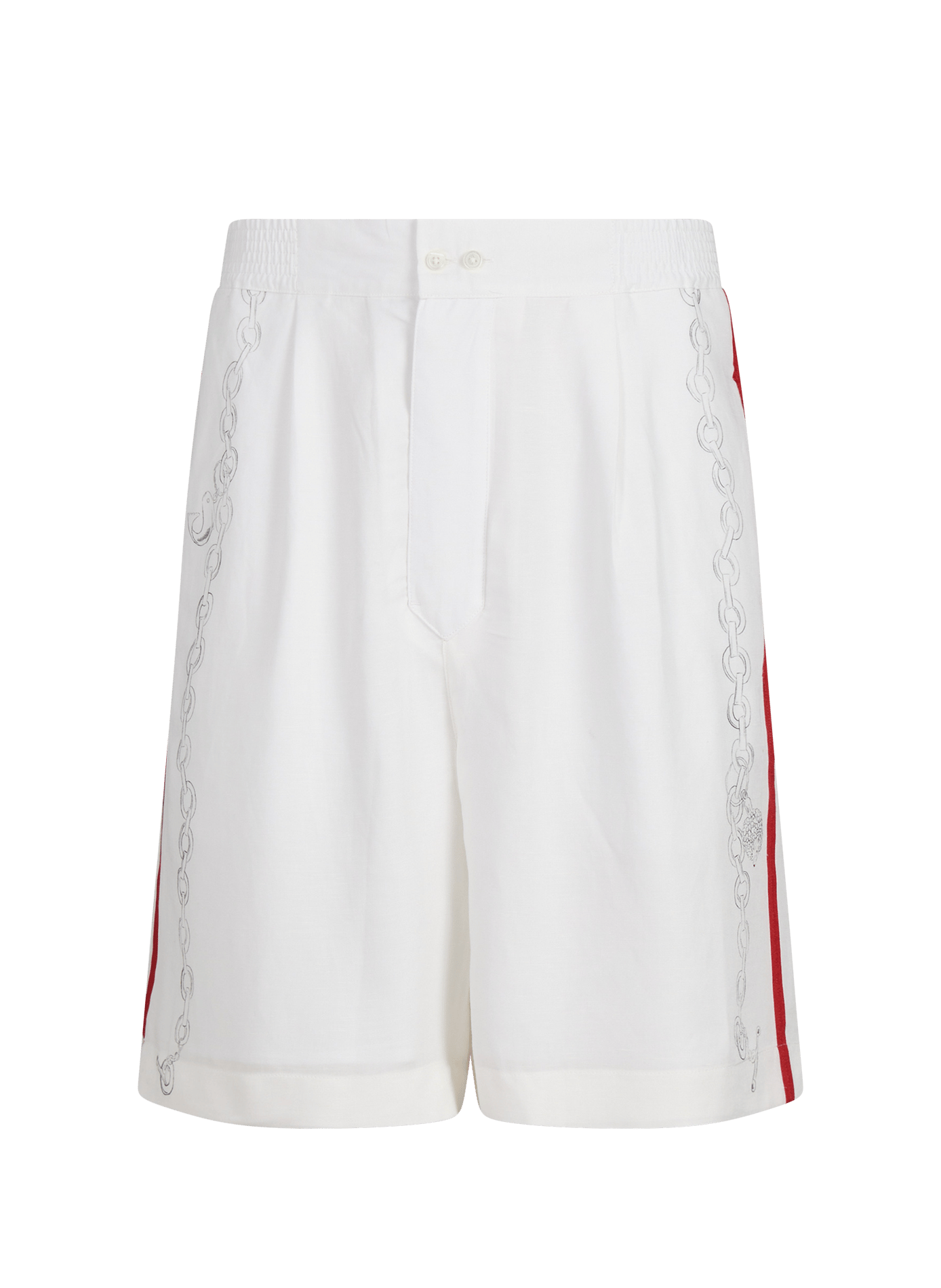 Korte wijde short met print van katoen JACQUEMUS Beige