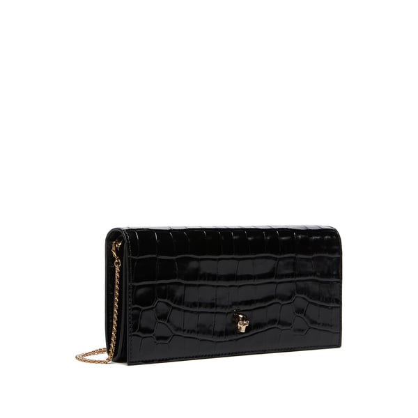 Portefeuille en cuir de veau embossé