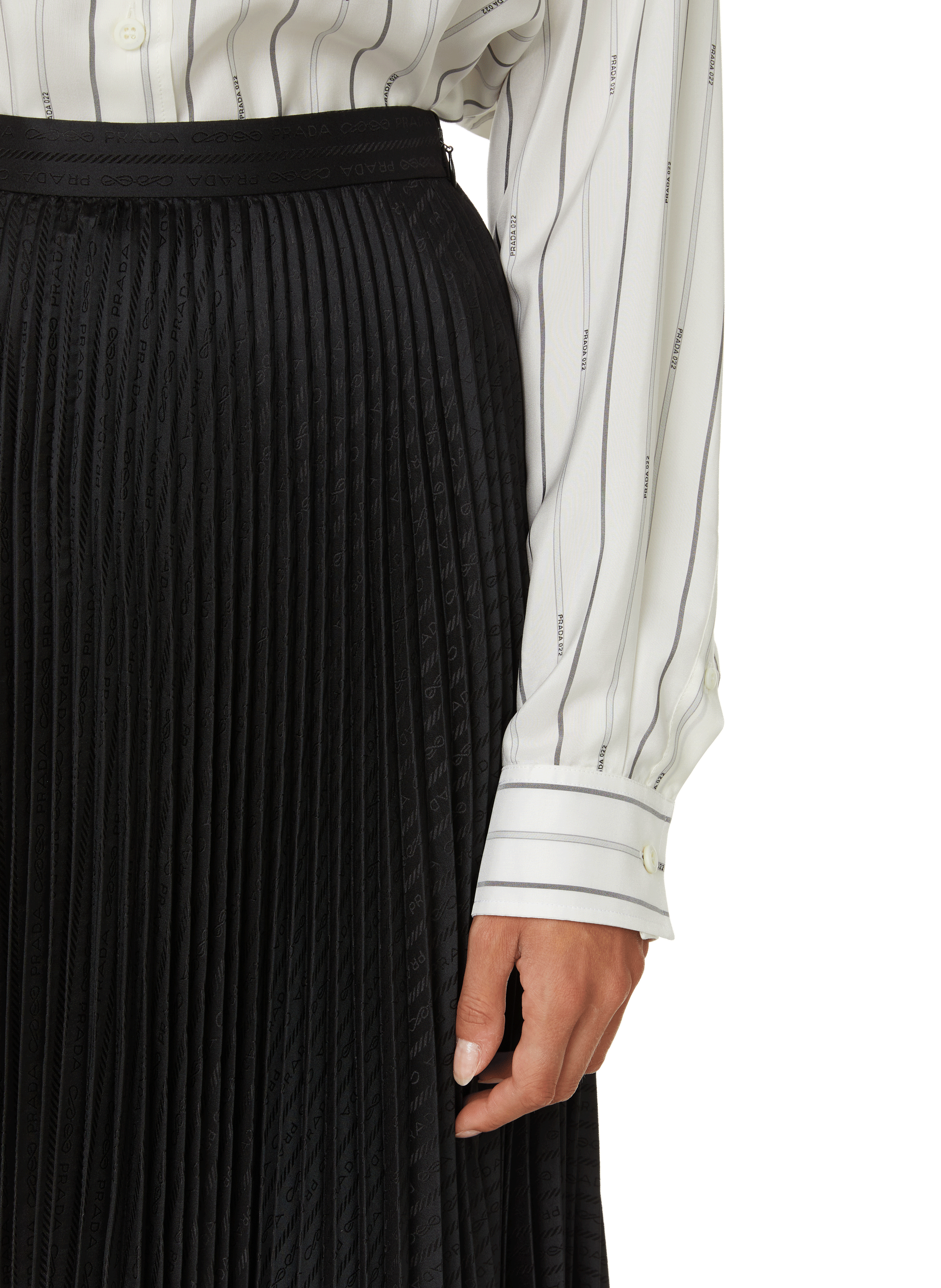 Pleated skirt PRADA Black