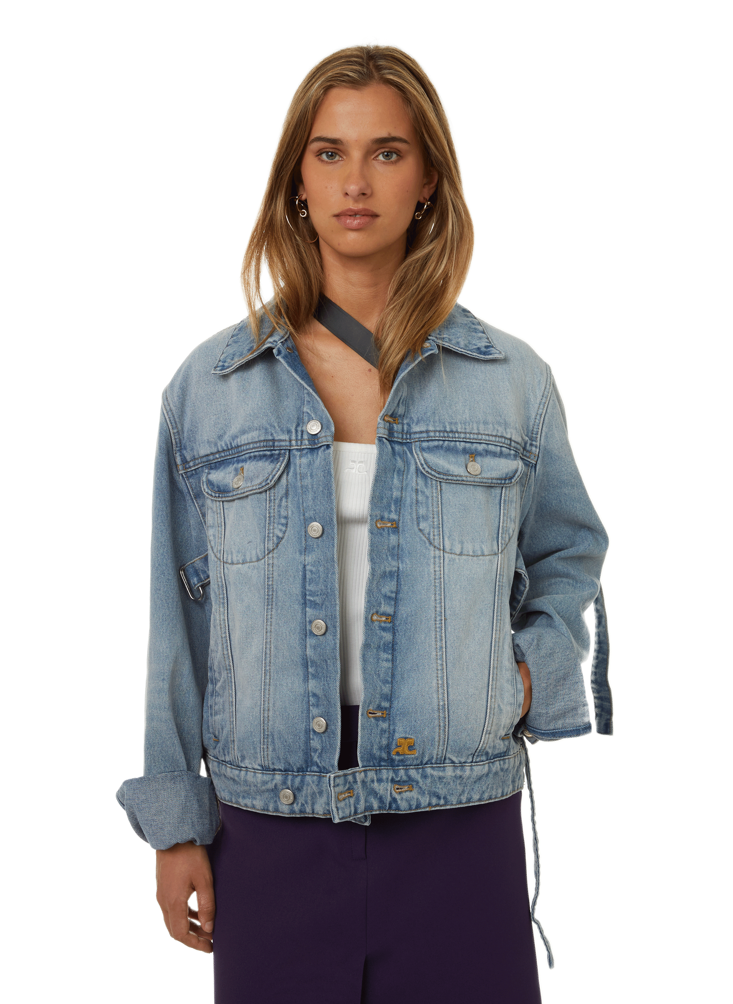 Veste Bi-Styling en jean COURR�GES