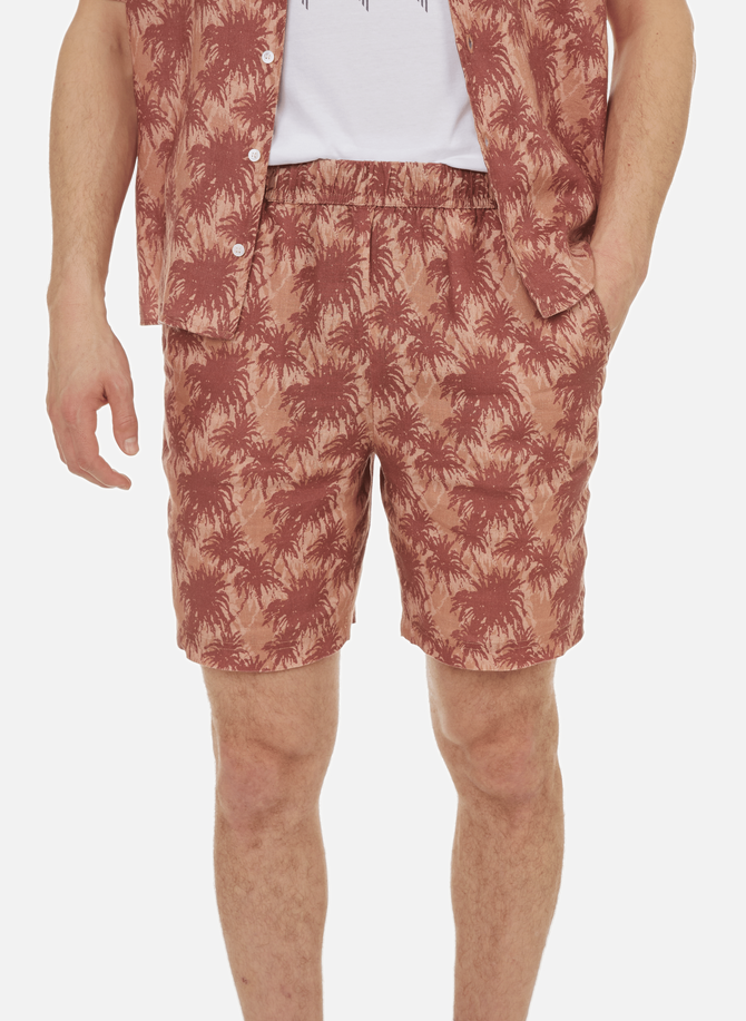 HARRIS WILSON Linen Patterned Shorts