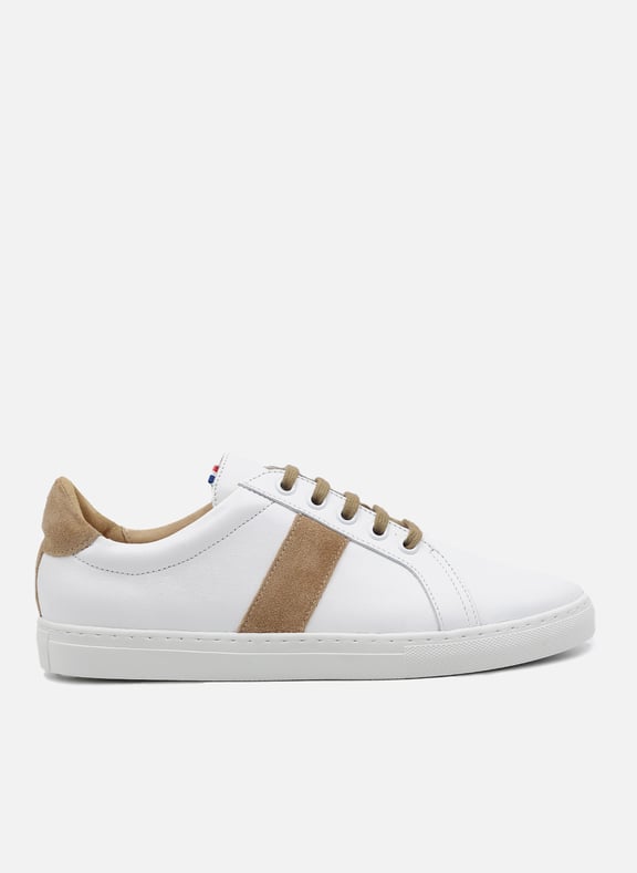 Baskets mif cuir Blanc by JULES & JENN JULES & JENN Baskets mif cuir Blanc