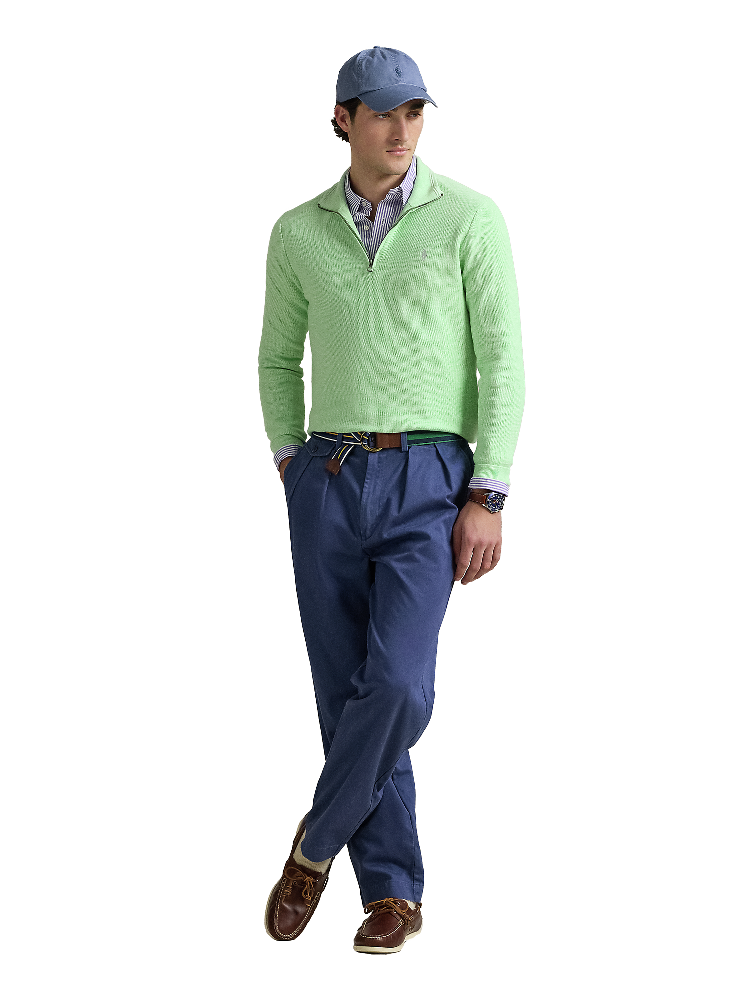Cotton high-neck jumper POLO RALPH LAUREN Green