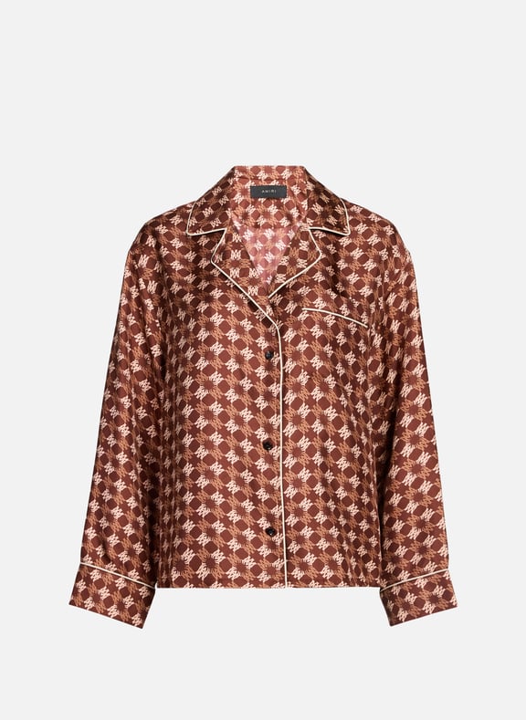 Printed silk pyjama shirt Brown by AMIRI AMIRI Printed silk pyjama shirt Brown