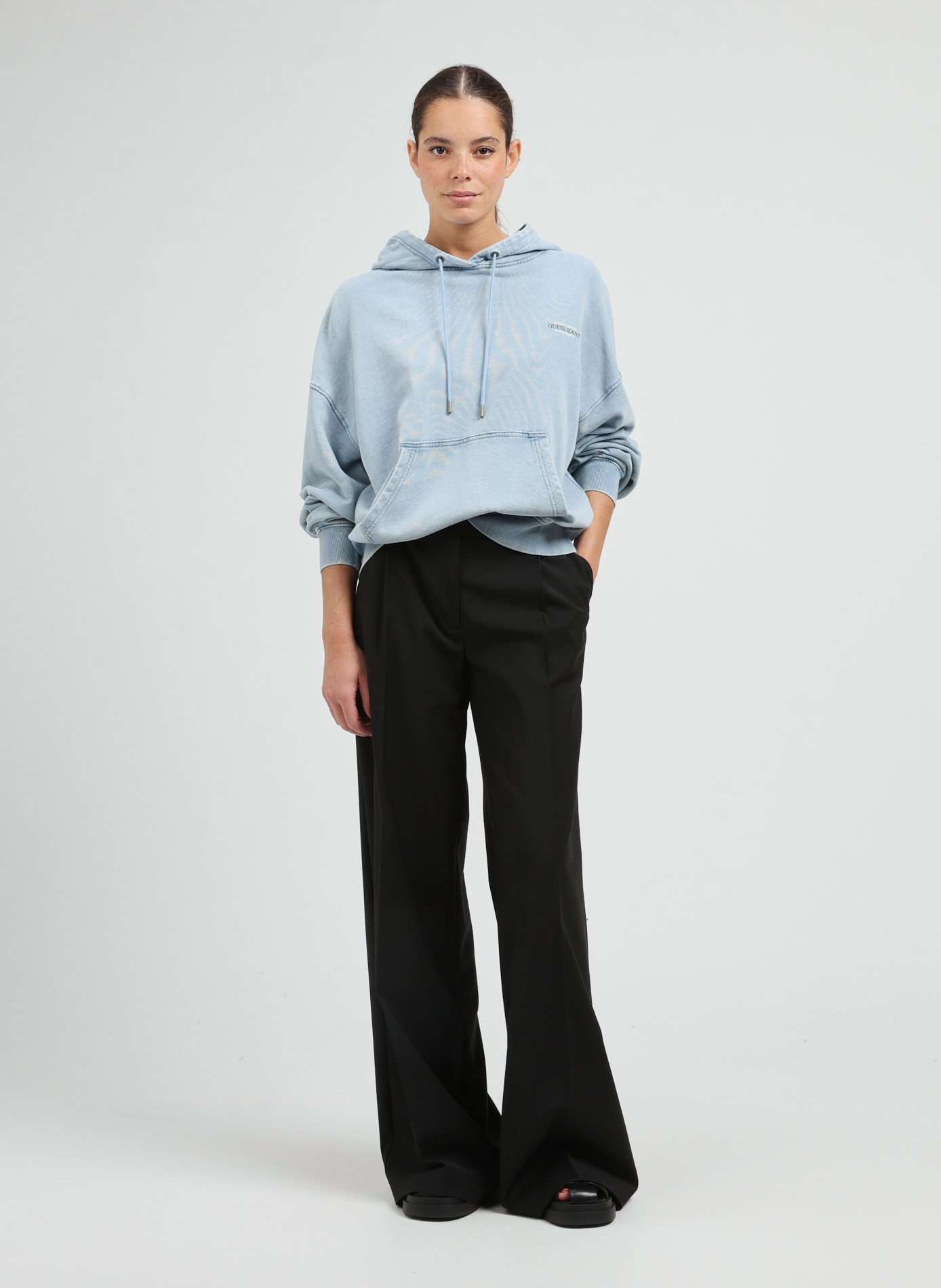 Hoodie délavé  GUESS Grey