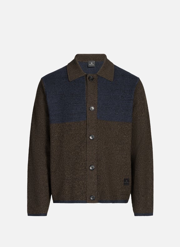 Pull boutonné coton et laine Vert by PAUL SMITH PAUL SMITH Pull boutonné coton et laine Vert