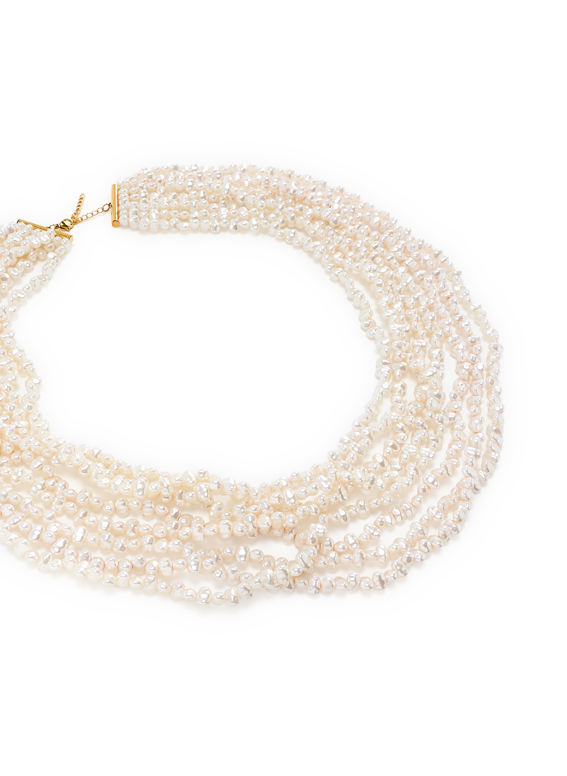 Collier multi-rangs en perles AU PRINTEMPS PARIS Blanc